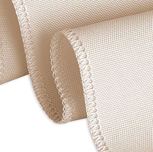 Linentablecloth Rectangular Polyester Tablecloth, 90 By 156-Inch, Beige