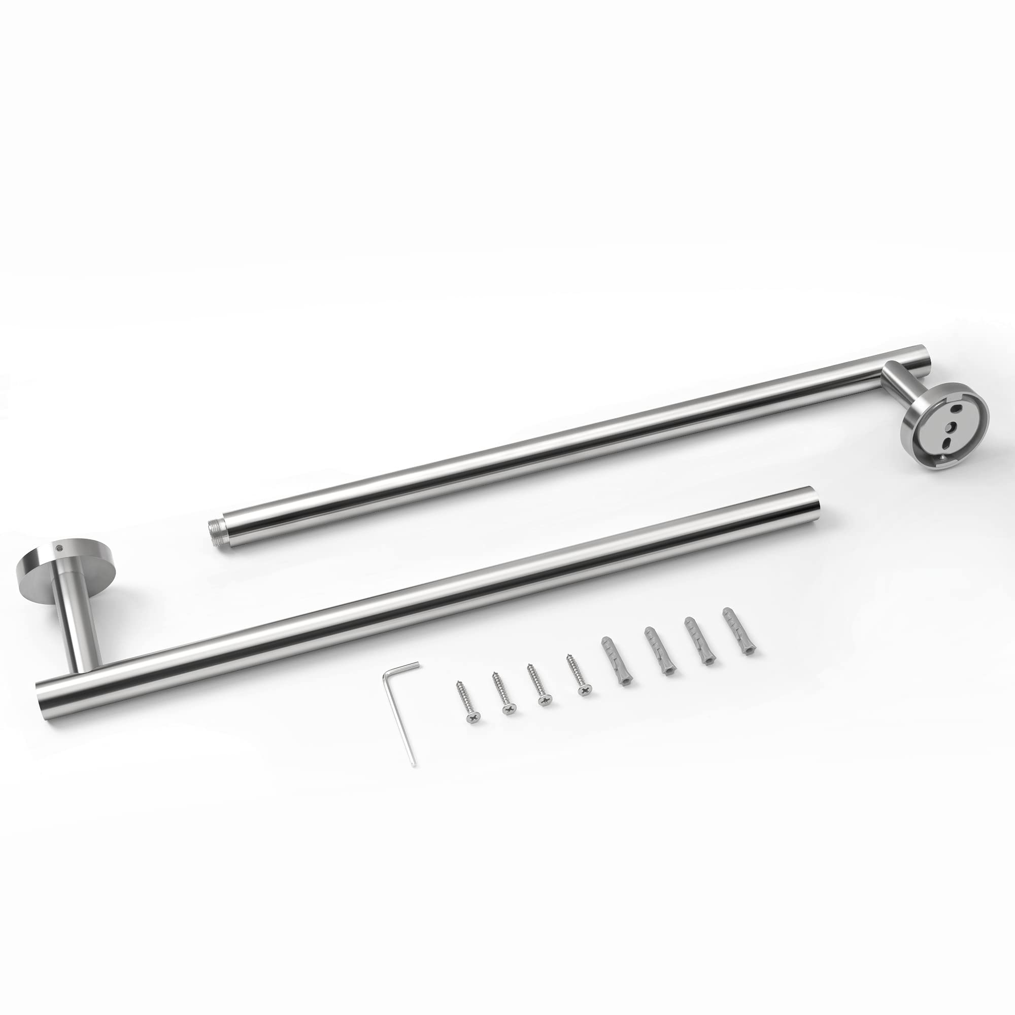 Hitslam Chrome 31.6 Inch Towel Bar For Bathroom, Sus304 Stainless Steel Bathroom Towel Rack Wall Mounted, Modern Home Decor Bath