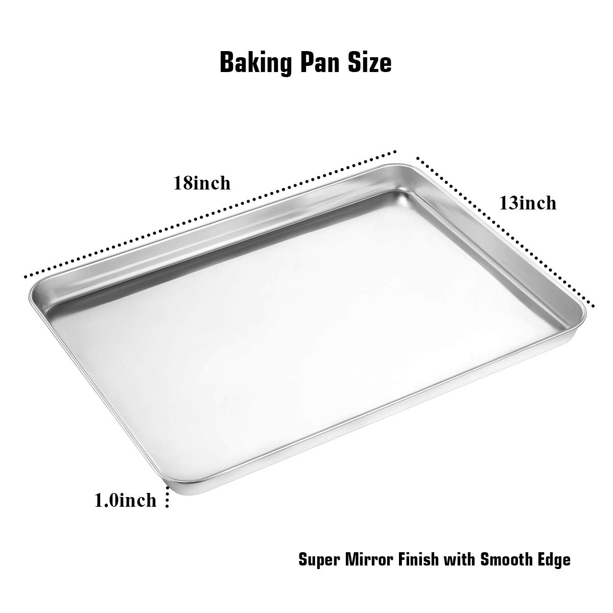 Wildone Baking Sheet & Rack Set [2 Sheets + 2 Racks], Stainless Steel Cookie Pan With Cooling Rack, Size 17.3 X 12.2 X 1 Inch, N