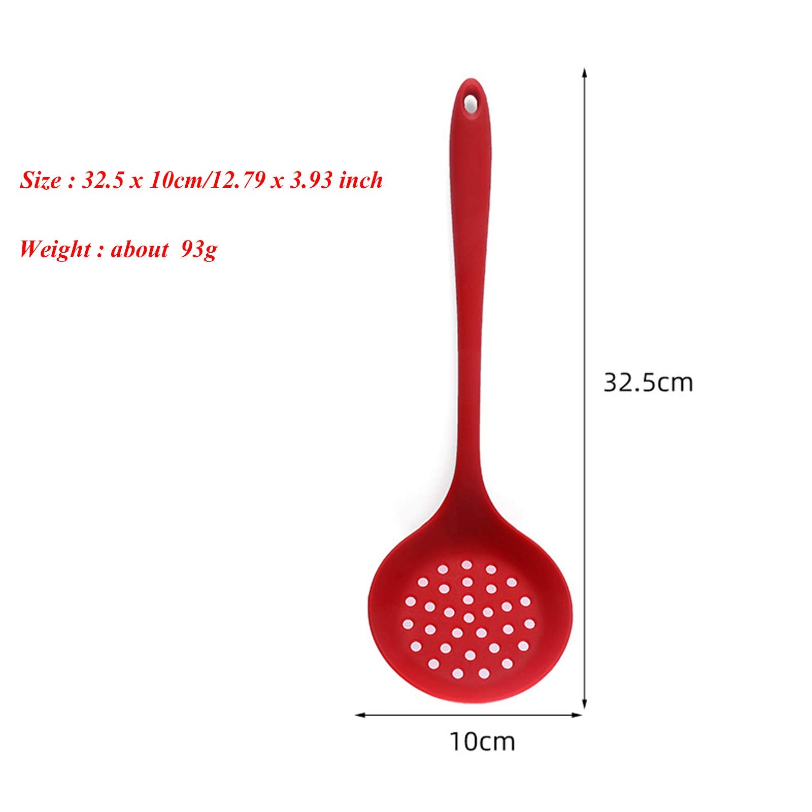 Silicone Skimmer Spoon Set 2, Non-Stick Cooking Slotted Colander Spoon Skimmer Strainer, Kitchen Sink Ladle Strainer Silicone Fi