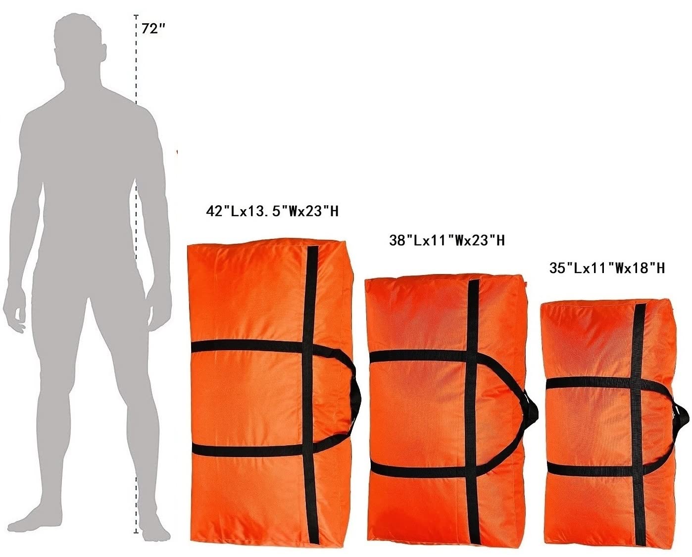 Yikithom Extra Large Storage Duffle Bag For Travel, Orange Oversized Giant Big Traveling Duffle Bag