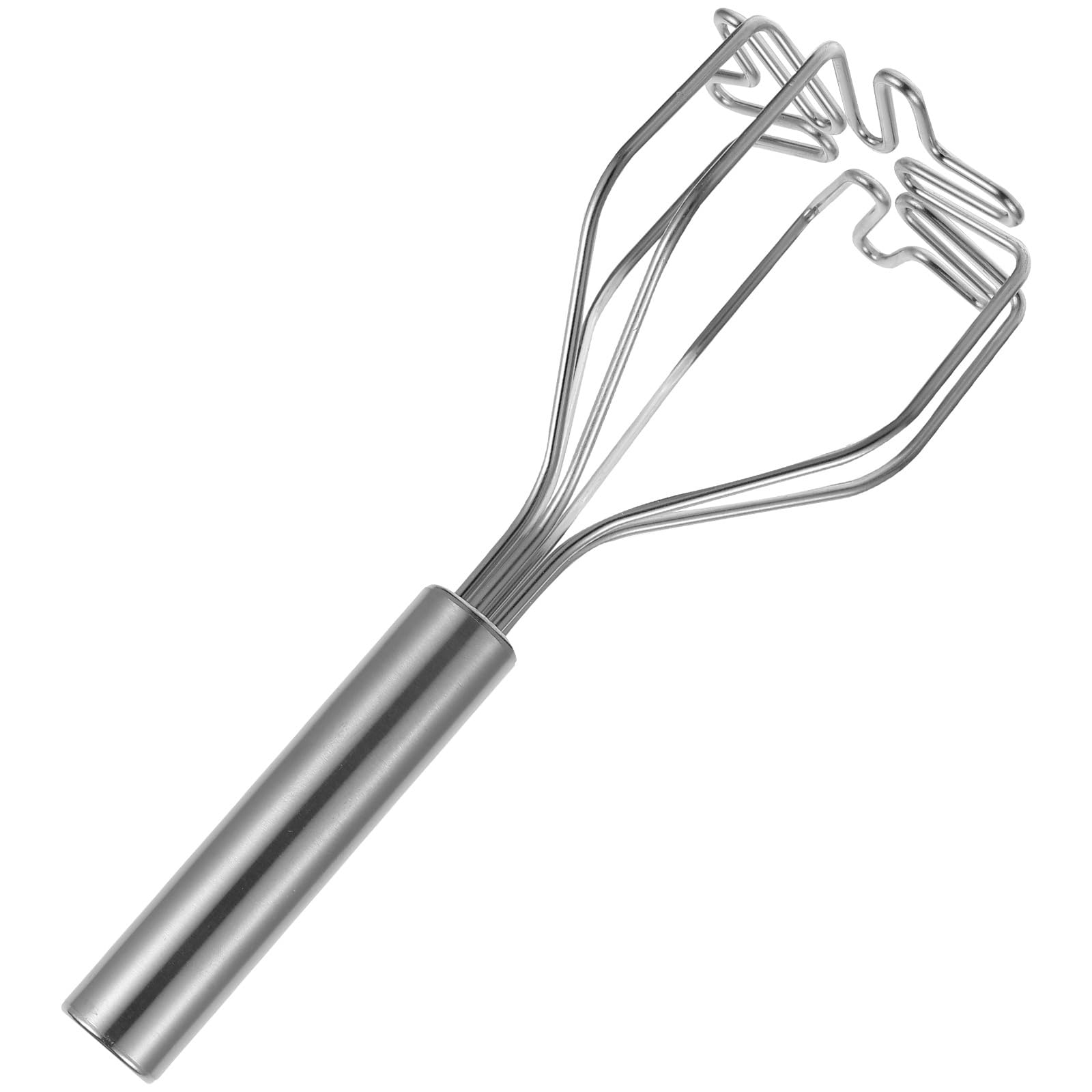 Kallory Ground Beef Smasher Potato Masher Household Gadgets Silver Stainless Steel Set Mashed Potatoes Meat Masher