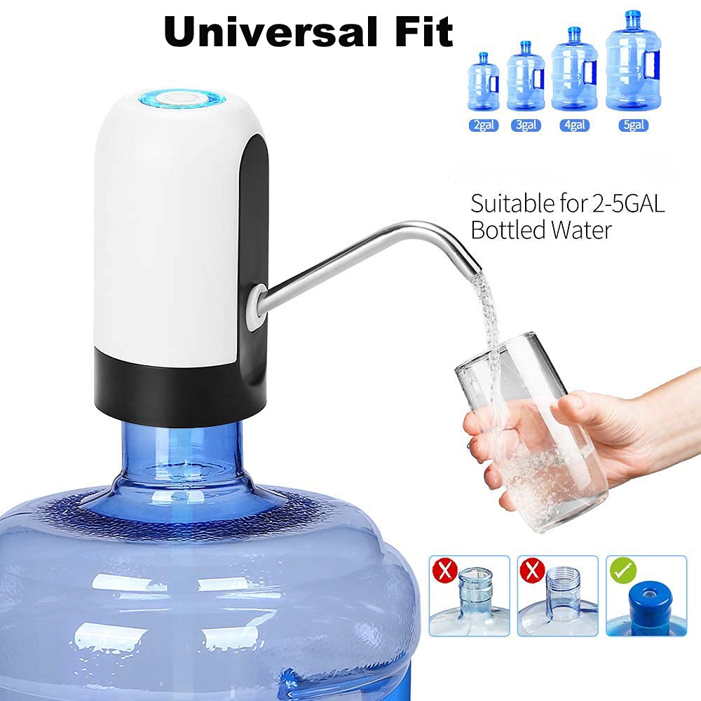 Water Bottle Dispenser, Wate Pump 5 Gallon Water Dispenser Automatic Drinking Water Pump Water Jug Dispenser Smart Usb Rechargea