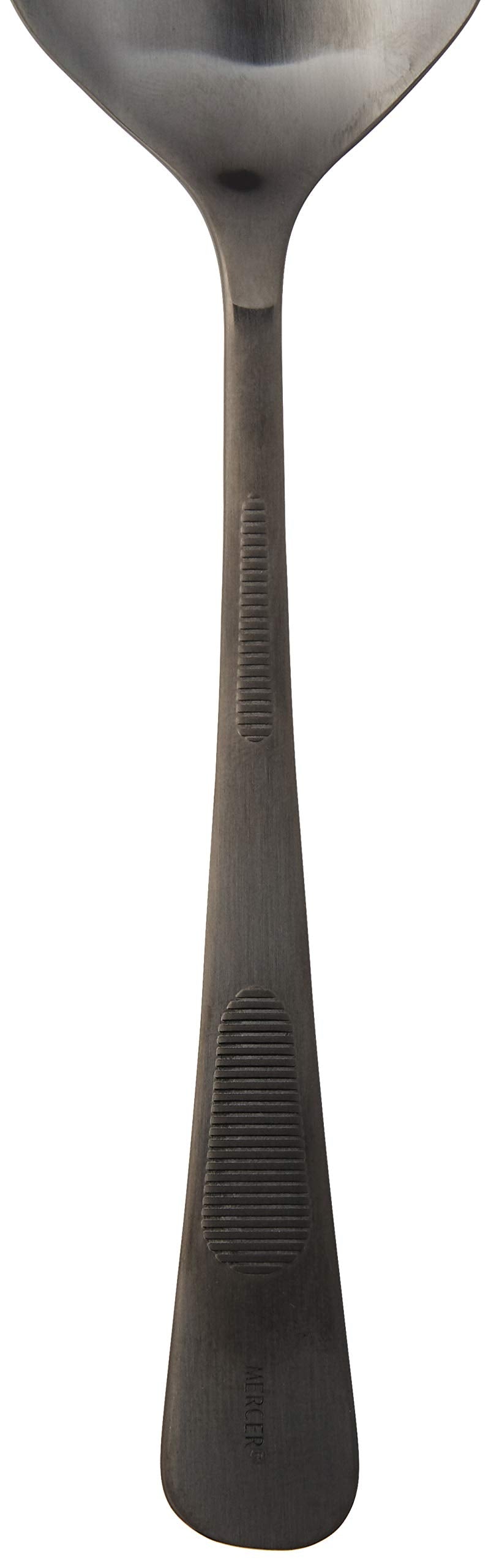 Mercer Culinary 18-8 Stainless Steel Plating Spoon, 9 Inch, Matte Black