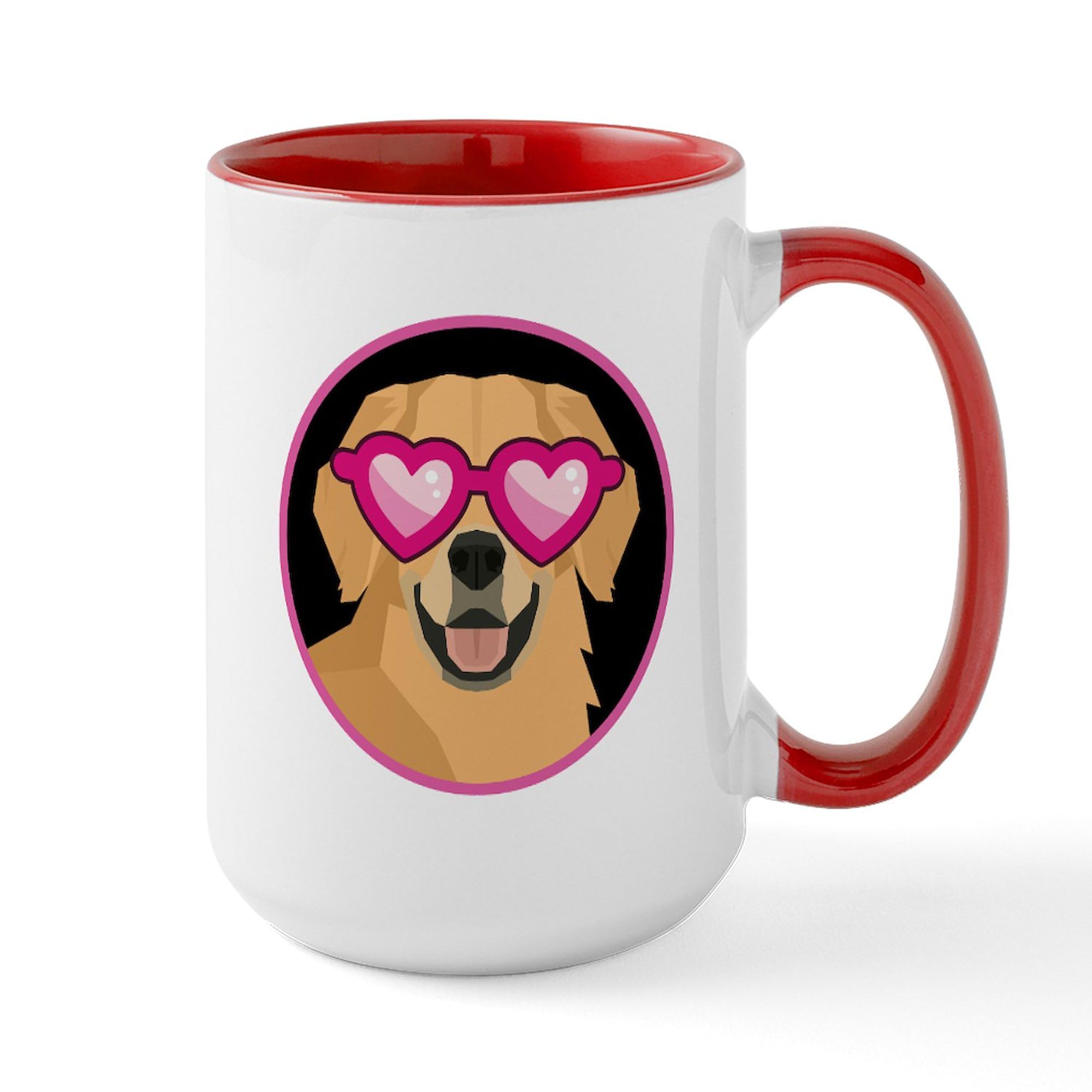 CafePress Golden Retriever Cute Mugs 15 oz (444 ml) Ceramic Coffee Mug