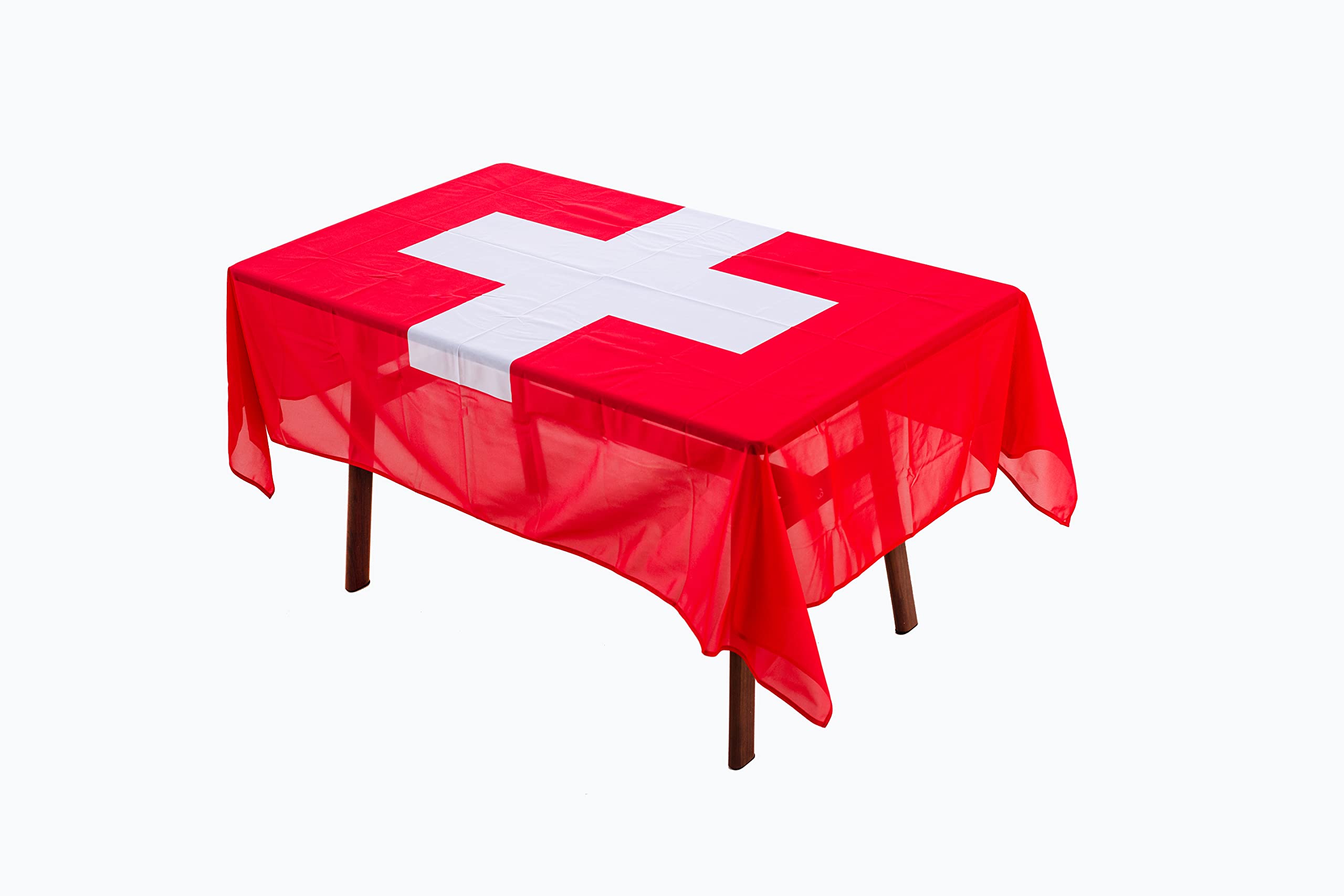 Rectangular Tablecloth Switzerland Swiss Flag Tablecloth Fade-Resistant Washable National Flag Tablecloth, Suitable For Kitchen