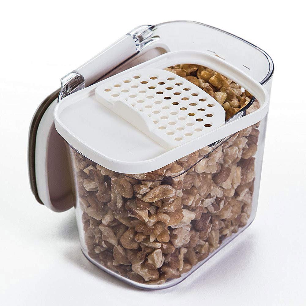 Progressive International Prepworks Mini Prokeeper 1.5 Cup Spice, Herb, Baking Soda/Powder, Snack Airtight Food Storage Containe