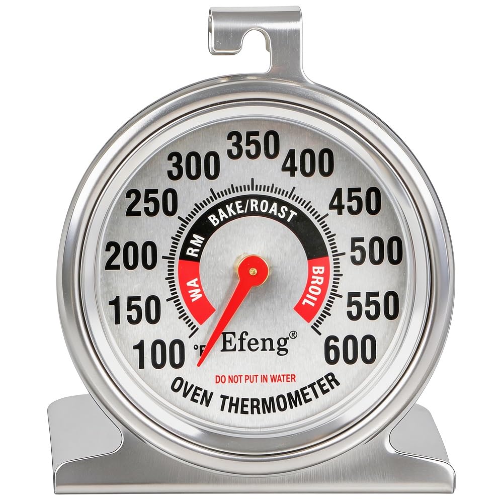 Efeng Large Dial Oven Thermometer for Gas & Electric Oven,Grill Cooking Safety Leave-in- NSF accurately Easy-to-Read Clearly Lar