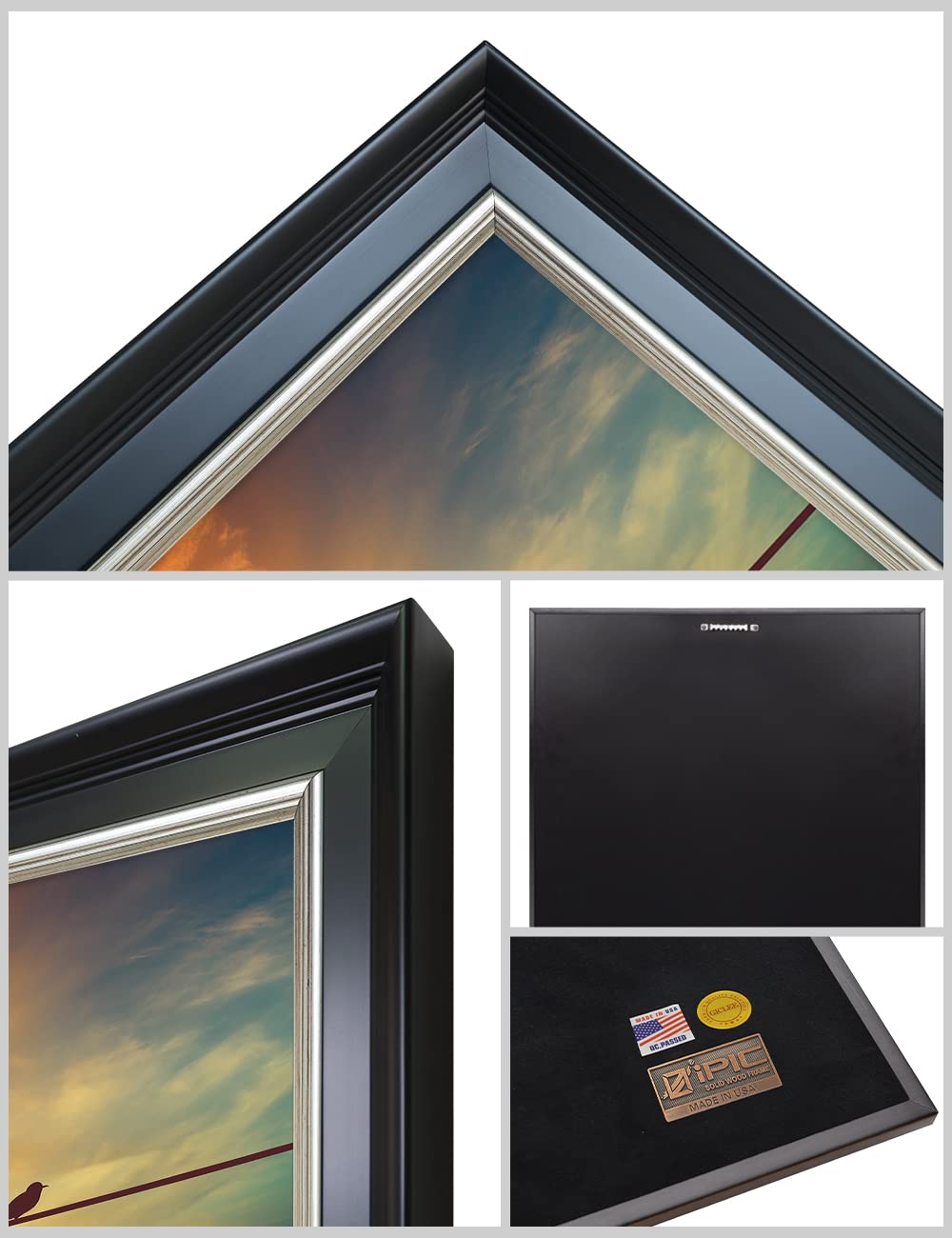 Ipic - We Are Family Personalized Framed Wall Art With Names And Date On, Giclee Prints With Solid Wood Frame, Customized Gift A