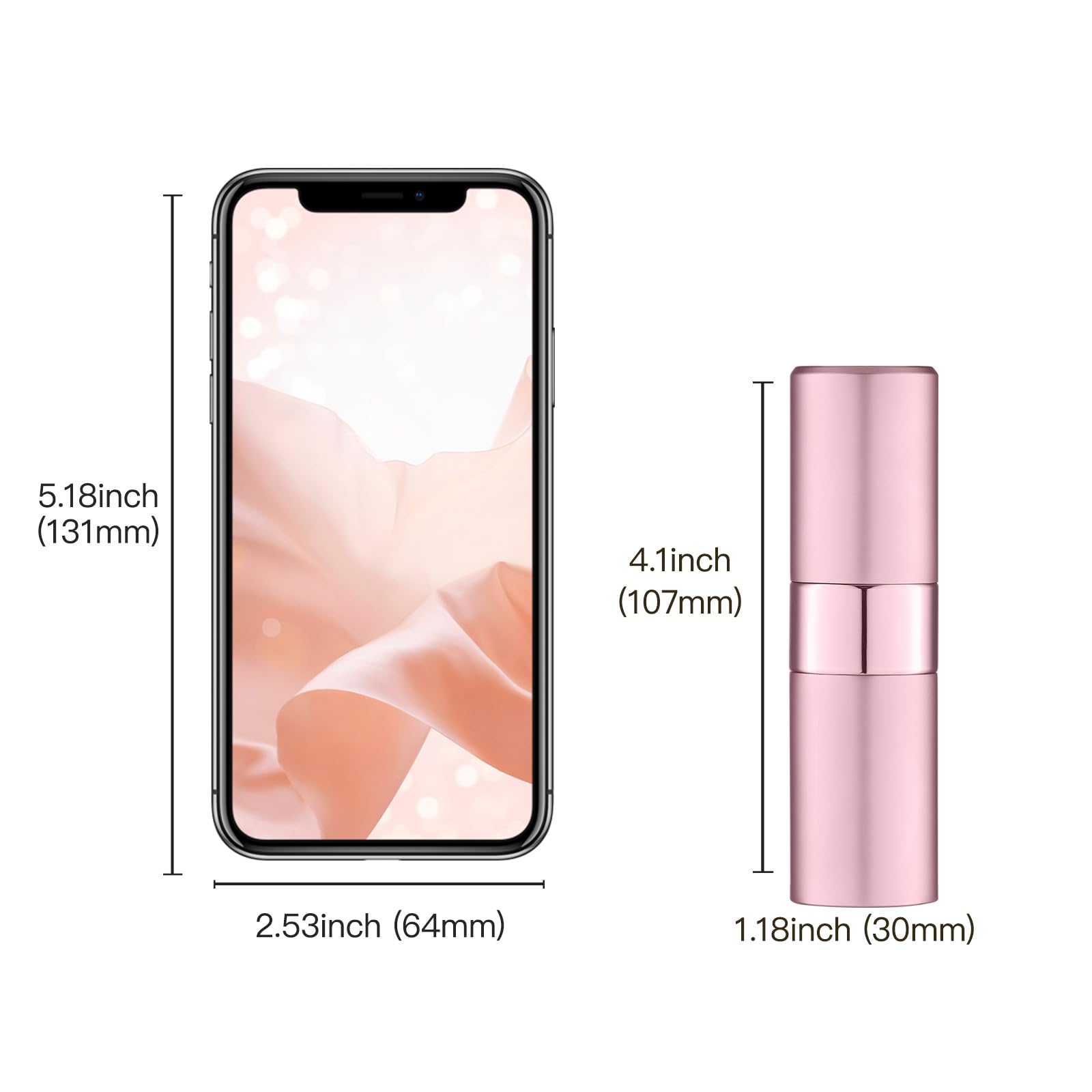 Owlyee 20Ml Perfume Atomizer, Travel Cologne Spray Bottle, Mini Empty Sprayer Dispenser (Pink, 1Pcs)