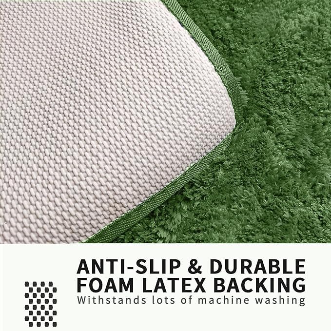 Fifu Bath Rug Mat 20'' W X 32'' L For Bathroom, Bedroom, Laundry Room & Kitchen, Non-Slip Rubber Latex Backing, Extra Soft And A