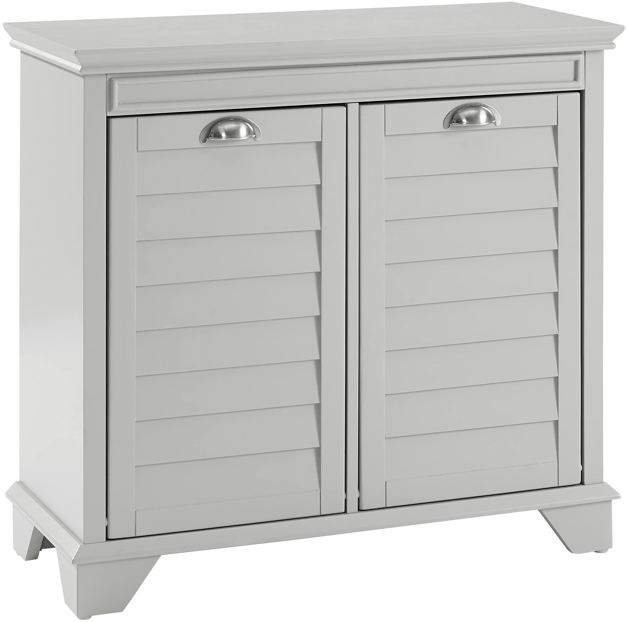 Crosley Furniture Lydia Laundry Hamper with Linen Sorting Bags, Bathroom Storage and Organization, Gray