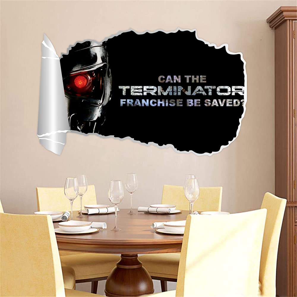 Gadgets Wrap Printed Wall Decal Sticker Scratched Book Roll Paper Style Decal (95Cm X 58Cm) - Terminator Copy