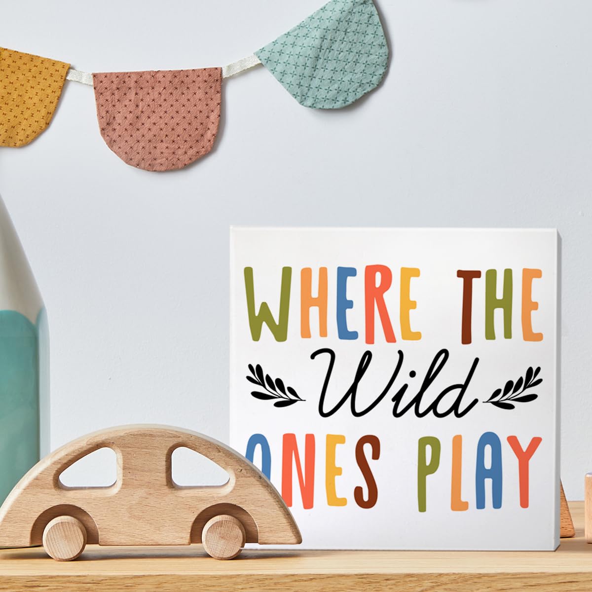Playroom Desk Decor Wooden Sign, Nursery Decoration for Playroom Toy Room Toddler Kid's Bedroom, Nursery Gift for Baby Boy Girl