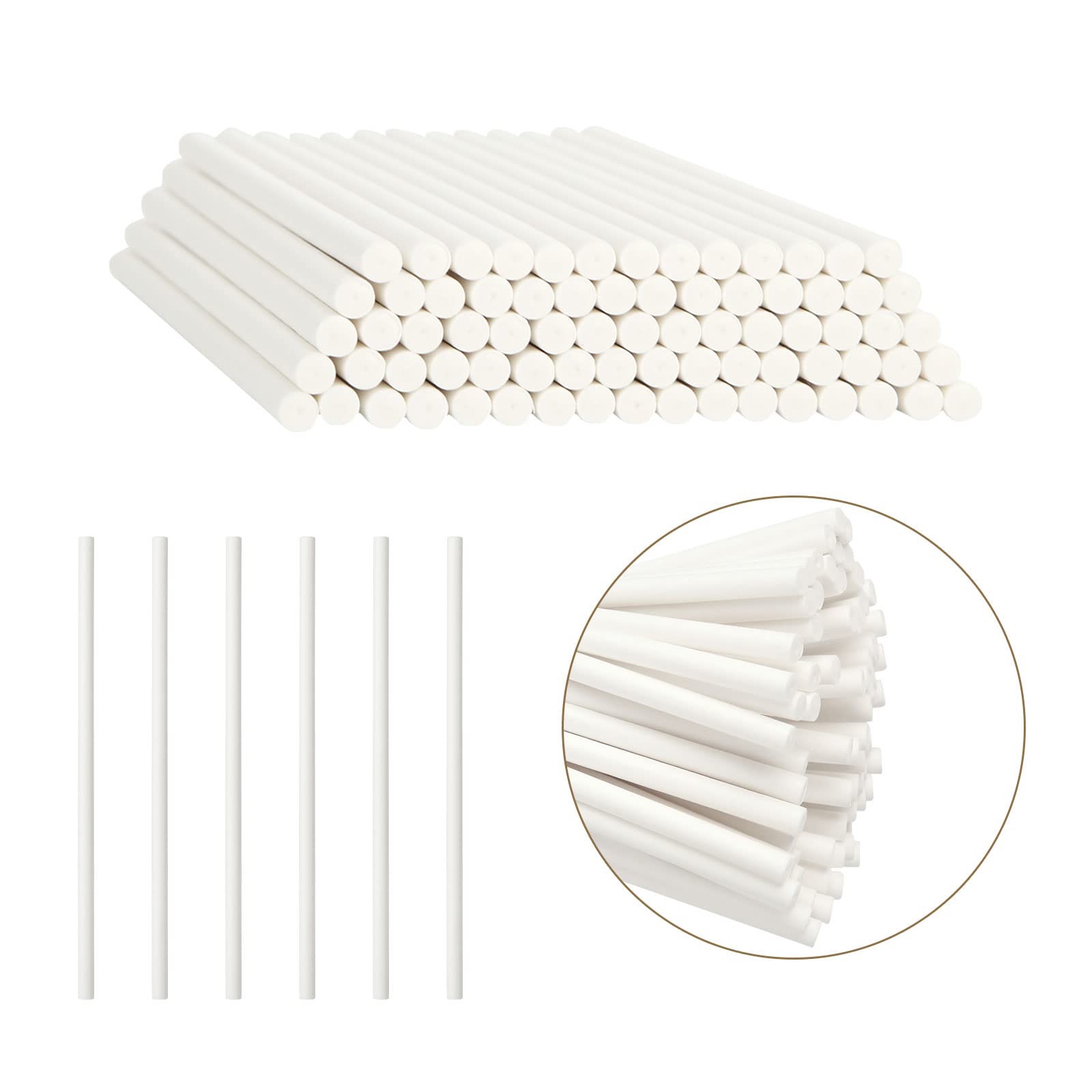 4 Inch Lollipop Sticks, 1000 Pcs White Paper Cake Pops Sticks, Sucker Sticks Treat Lollipop Sticks For Candy Melt, Dessert,Cake