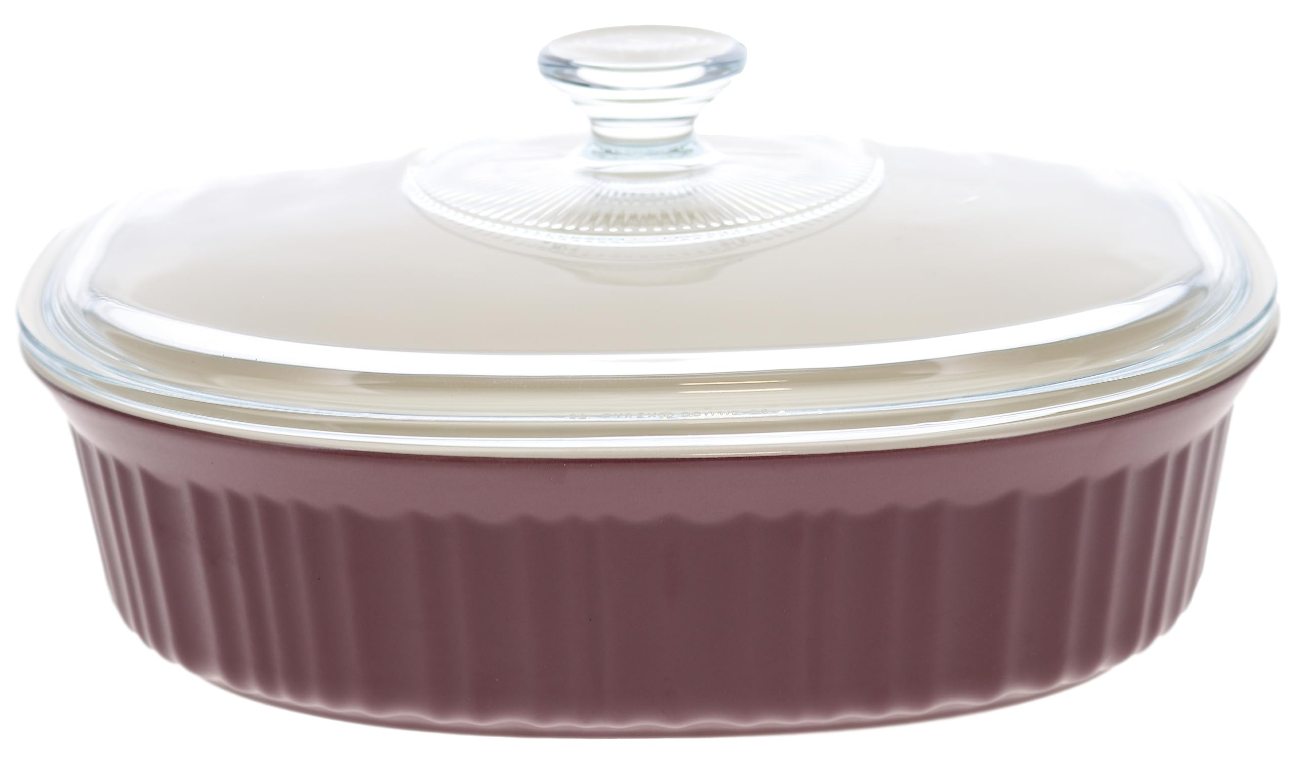 CorningWare 2.5Qt Cabernet Red Baking Dish with Glass Lid