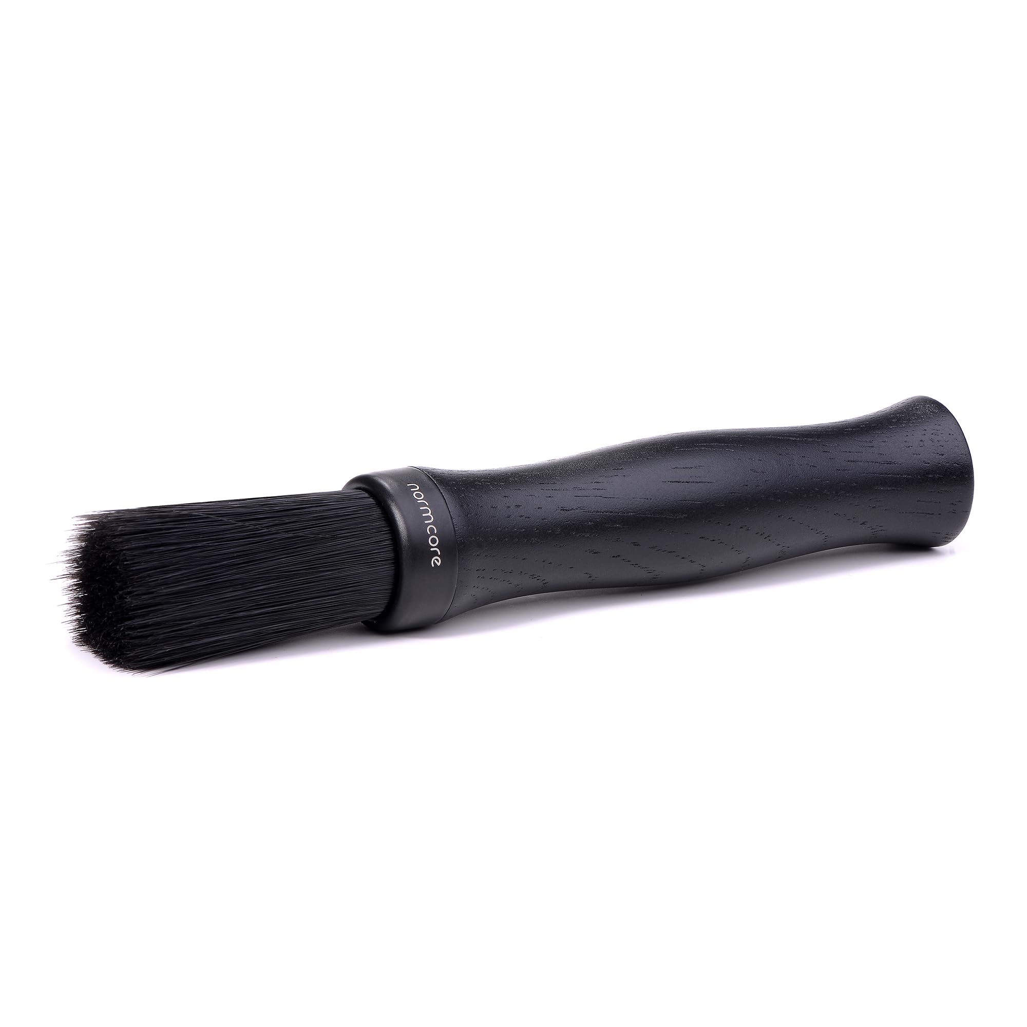 Normcore Barista Brush - Coffee Grounds Cleaning Brush - Natural Black Stained Oak Wood Handle Coffee Brush - Espresso Machine C