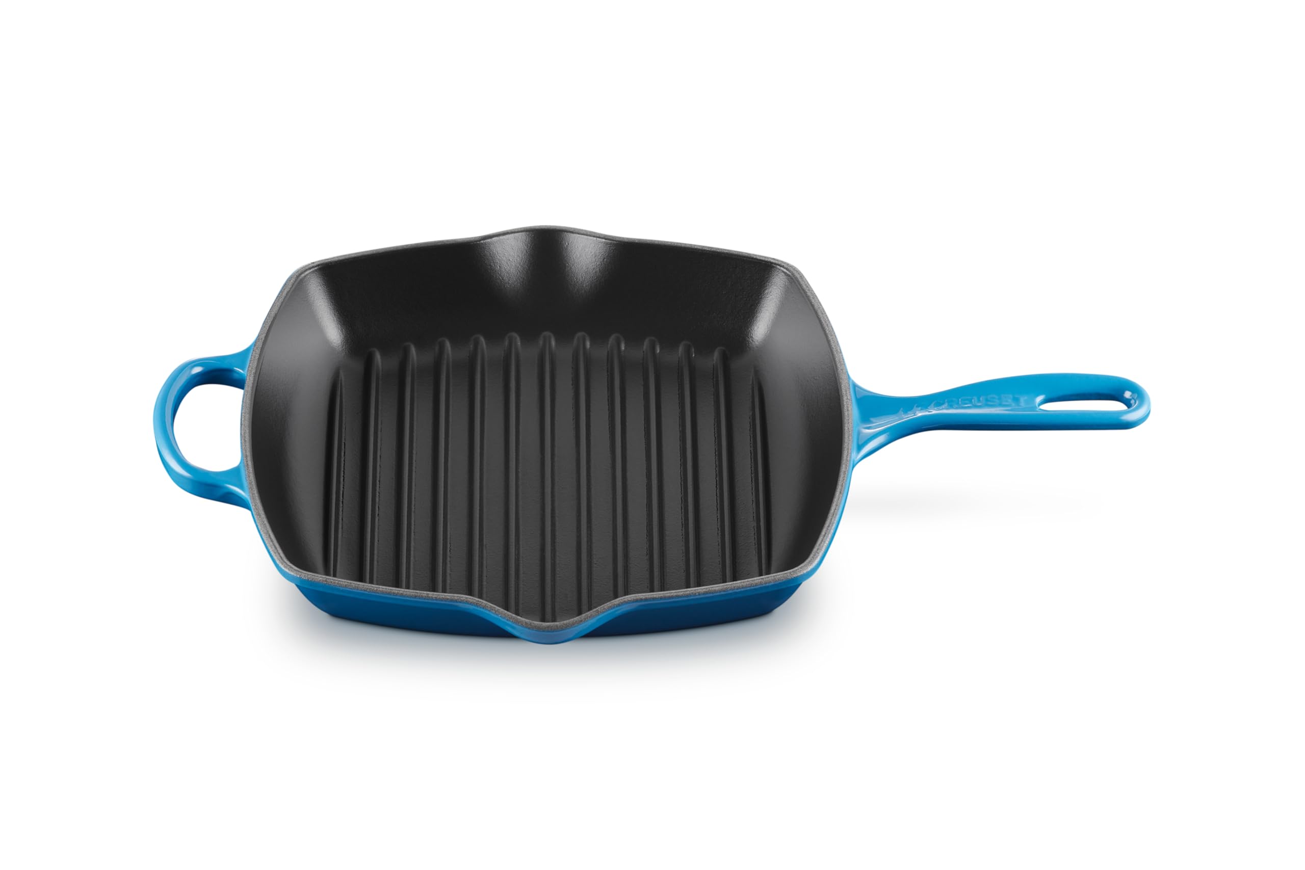 Le Creuset Enameled Cast Iron Signature Square Skillet Grill, 10.25, Marseille