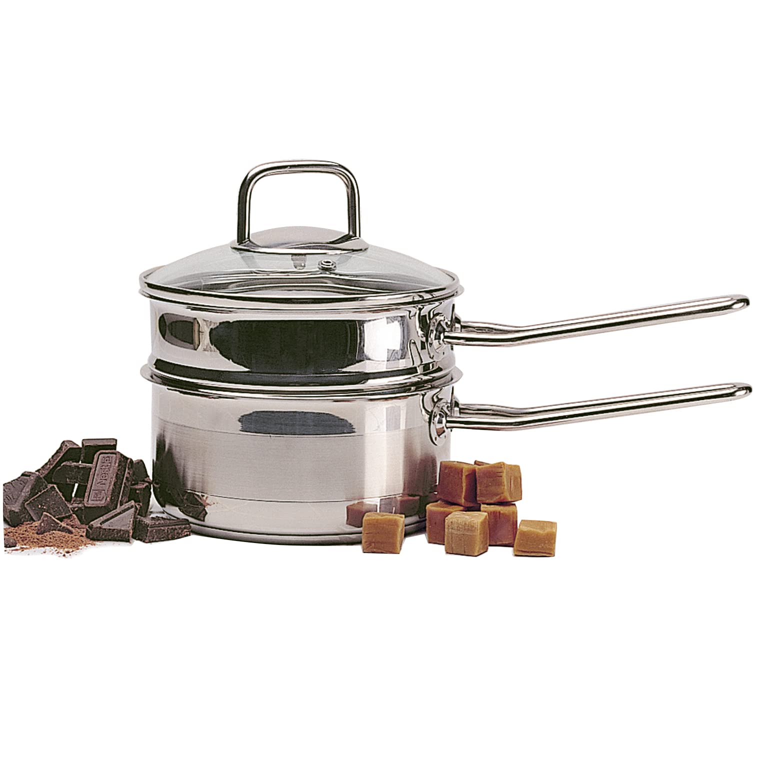 Norpro - 238 Norpro Krona 1.5 Quart Stainless Steel Double Boiler, Holds 1.5Qt/1.4L, As Shown