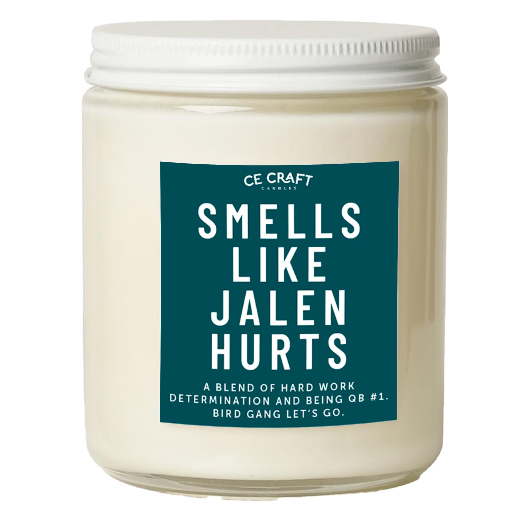 CE Craft Smells Like Jalen Hurts Candle - Football Themed Candle, Gift for Hurts Fan, Gift for Her, Celebrity Prayer Candle, Gif