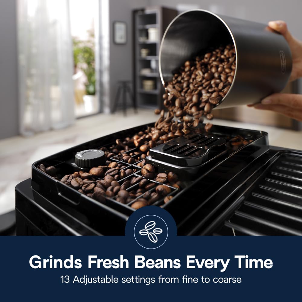 De'Longhi Magnifica Start Automatic Espresso Machine With Manual Milk Frother, Black