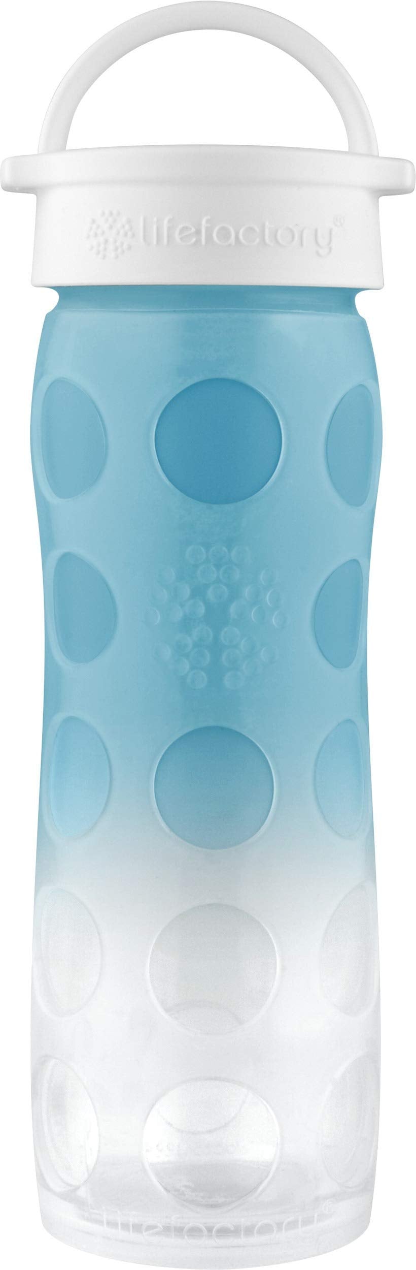 Lifefactory 16Ounce BPAFree Glass Water Bottle with Classic Cap and Silicone Sleeve, Ultramarine Ombre
