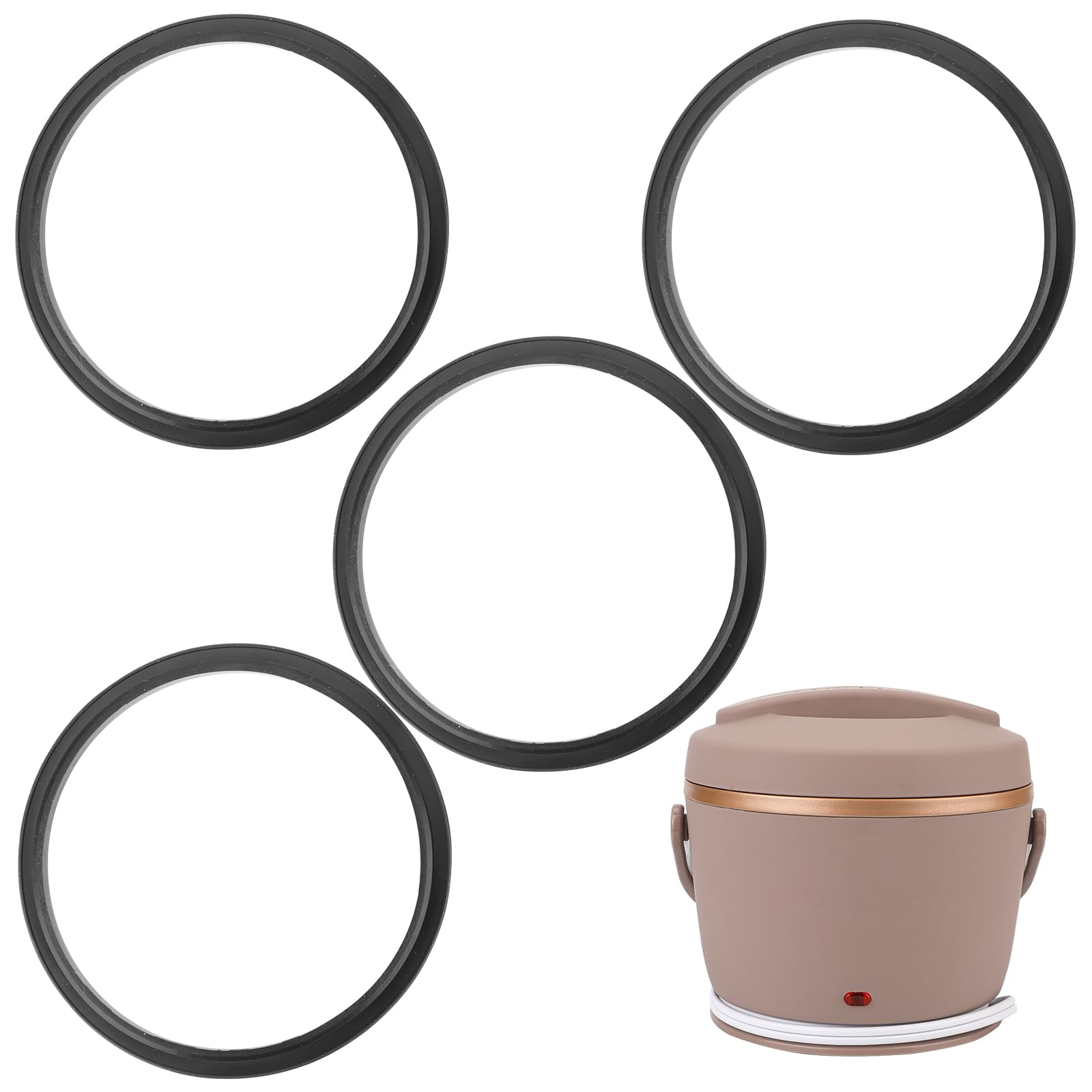 4Pcs Seal Ring For Crock-Pot 20-Ounce Electric Lunch Box, Leak-Proof Silicone Sealing Ring Gaskets Seal Parts Bpa Free Lunch Box