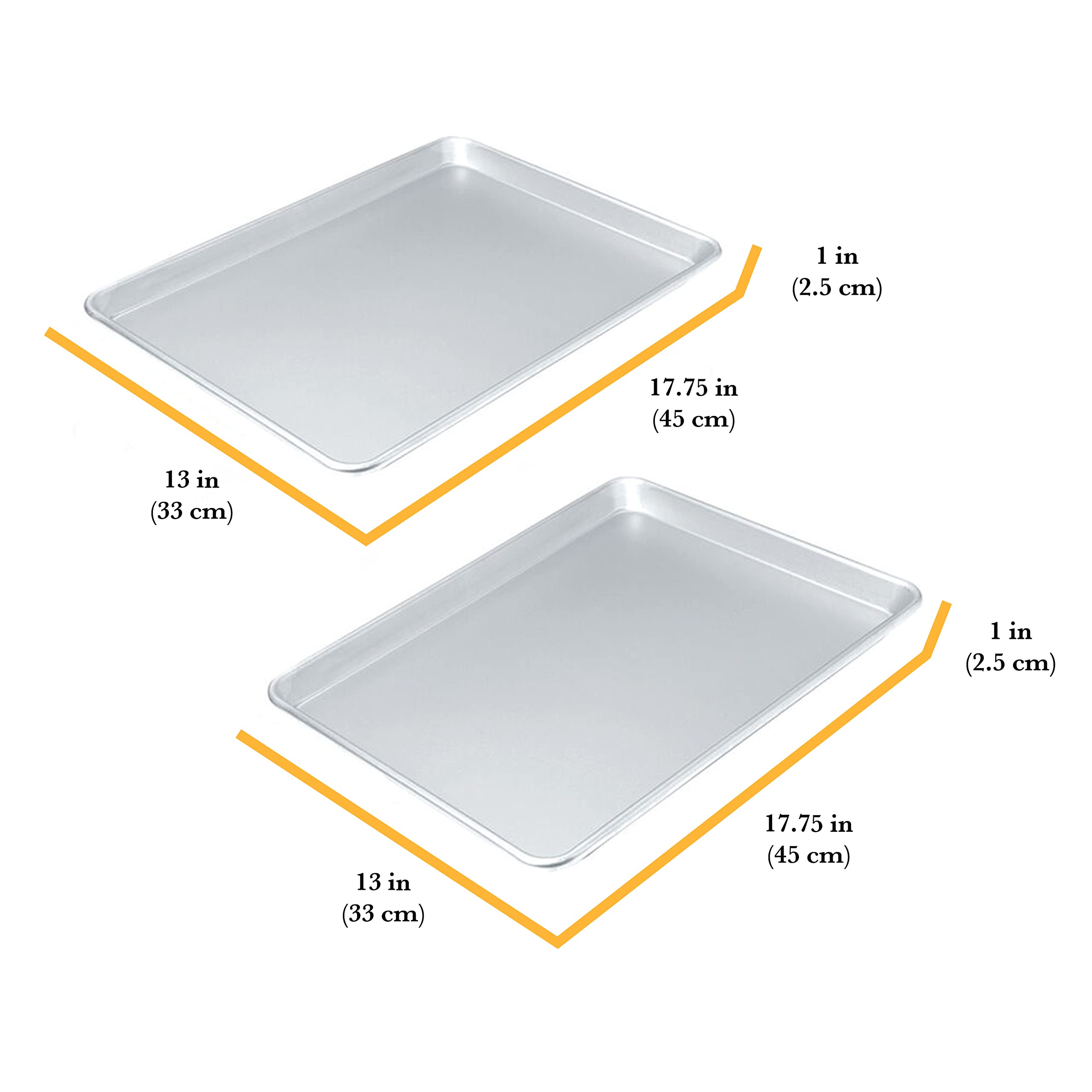 Chicago Metallic Commercial Ii Traditional Uncoated 16-3/4 By 12-Inch Jelly-Roll Pan, Perfect For Making Jelly Rolls, Cookies, P