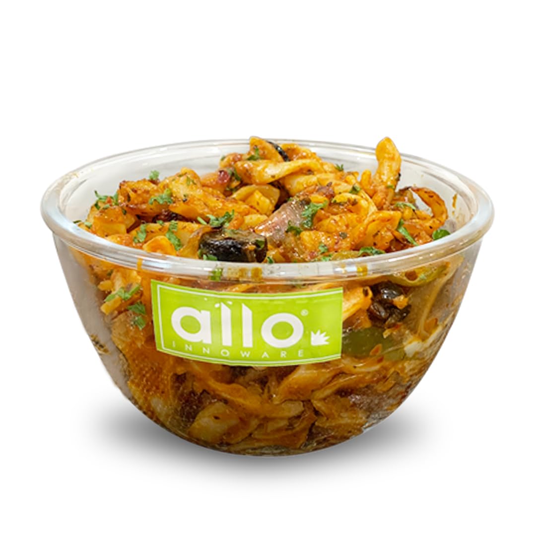 Allo Food Safe Borosilicate Glass Mixing & Serving Bowls for Kitchen, Oven & Microwave Safe Bowls, Dishwasher and Freezer Safe B