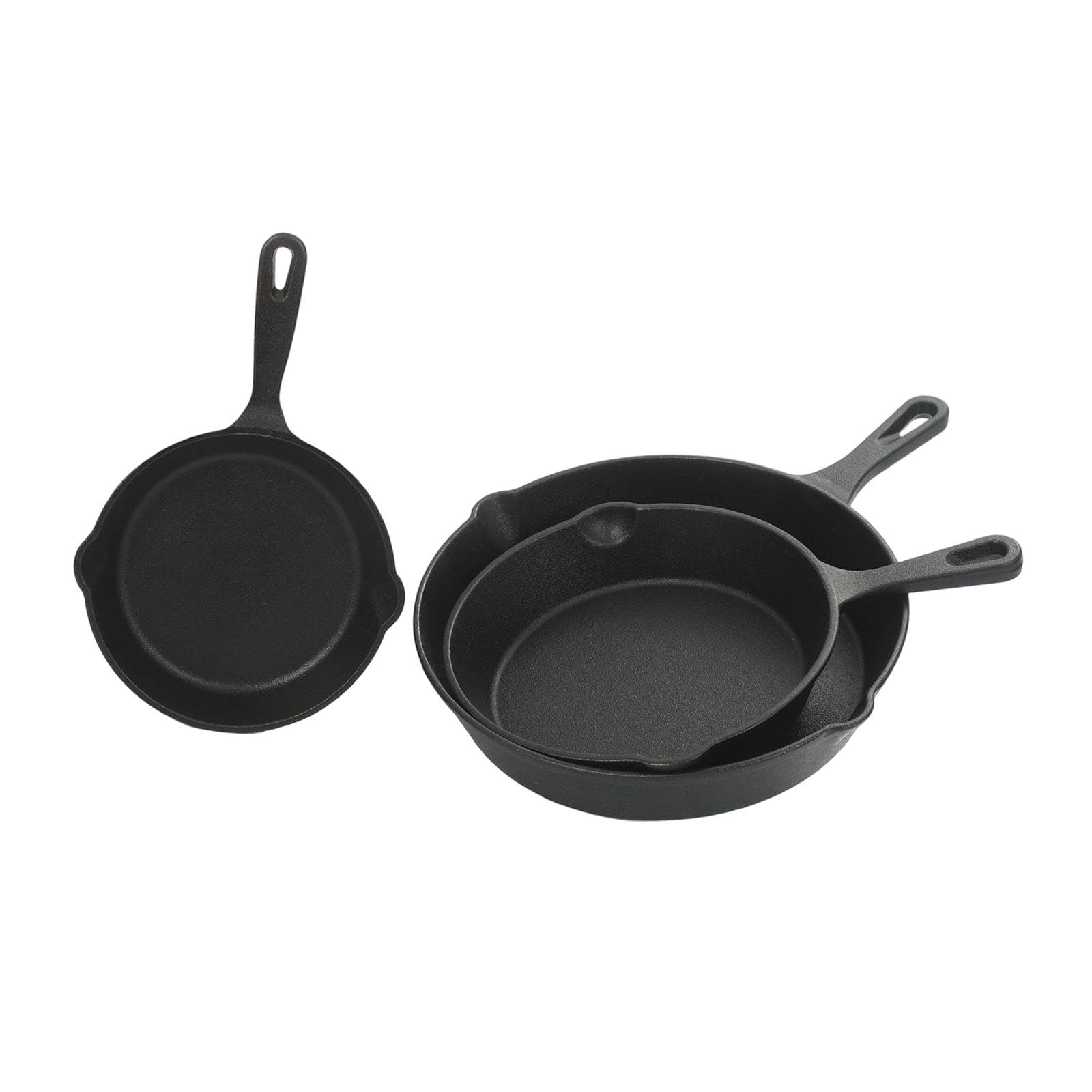 Trendivibe 3 Pieces Nonstick Frying Pans Set Saucepans For Family Meals Kitchen Camping