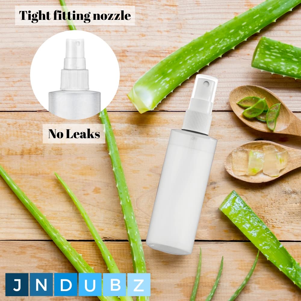 Jnd Plastic Spray Bottle Fine Mist 4 Oz - Refillable, Reusable, Portable Sprayer, Travel Size, Leak Proof For Household Use, Ess