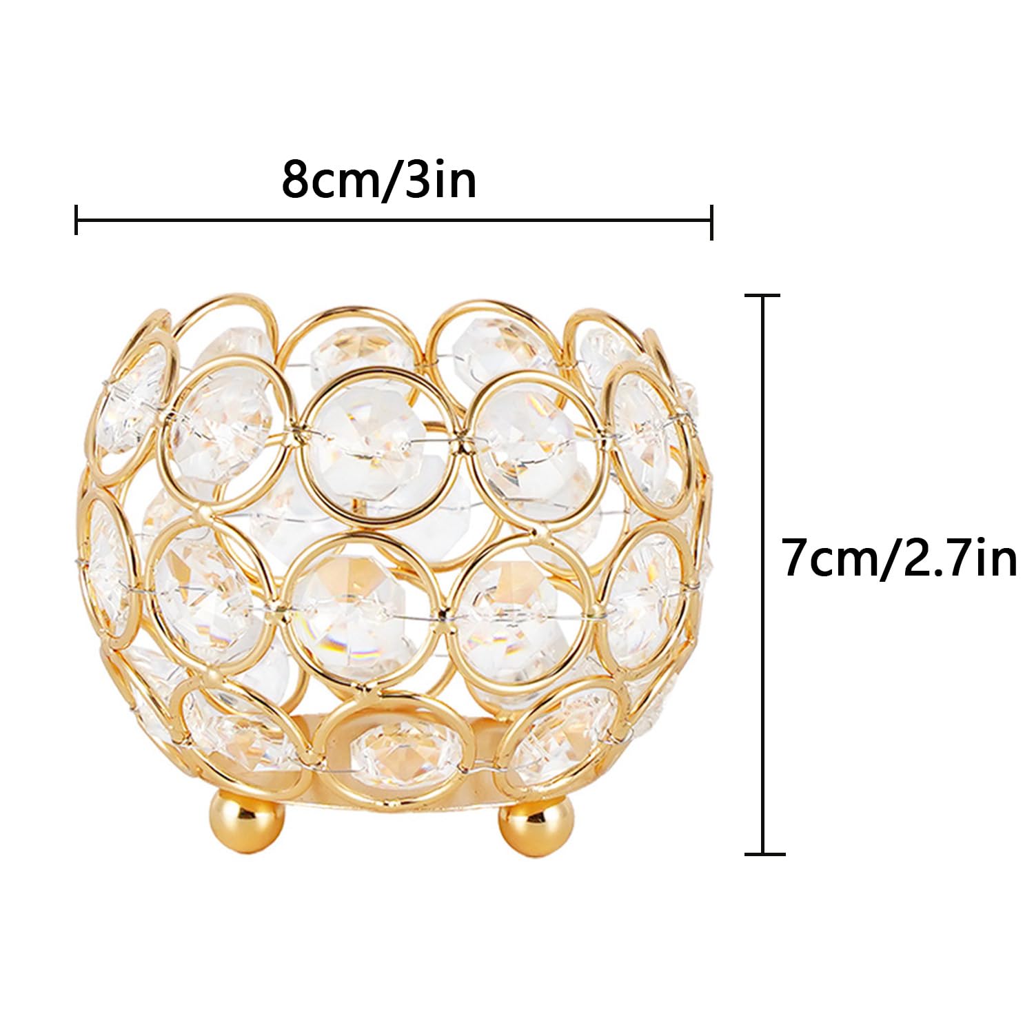 32PCS Gold Votive Candle Holders for Wedding Centerpieces,Crystal Bowl Tealight Holders for Party,Home Shower Decorations, Flowe