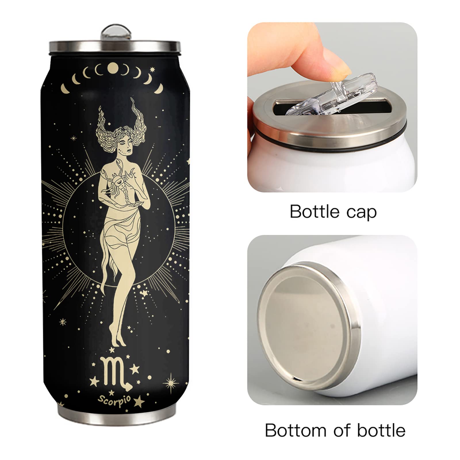 Tatamonkey Scorpio Constellation Tumbler Zodiac Mens Womens Stainless Steel Tumblers Astrology Fans Birthday Gifts Coffee Sublim