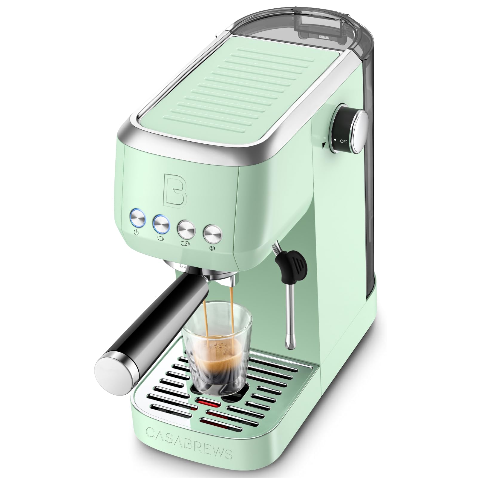 CASABREWS 3700 Essential Espresso Machine 20 Bar, Compact Coffee Maker with Steam Frother for Cappuccino, Latte, 43.9oz Water Ta