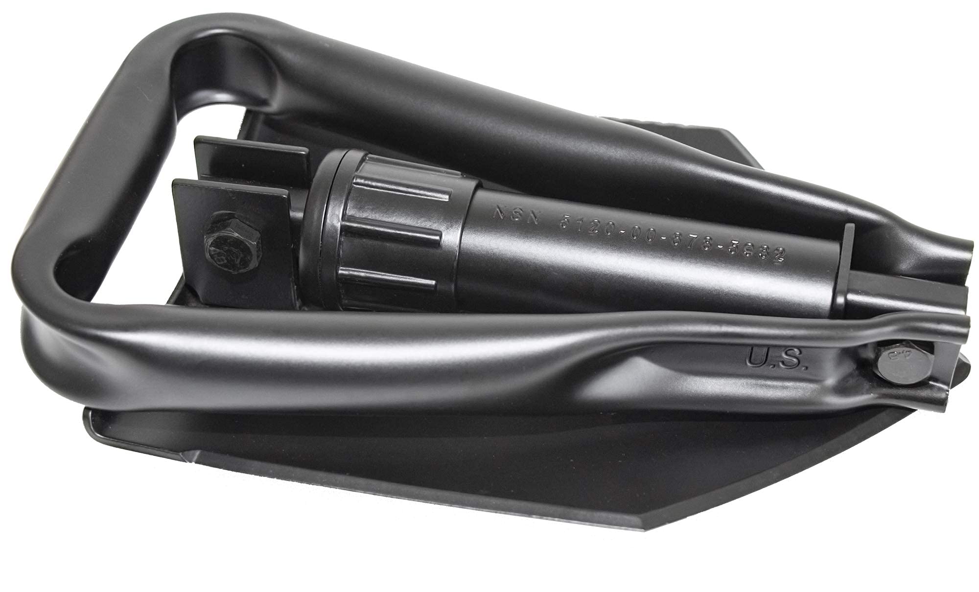 Usgi Industries Military Style Shovel | Tri-Fold Entrenching Tool With Serrated Edge | Lightweight, Foldable, Compact, Multi-Use