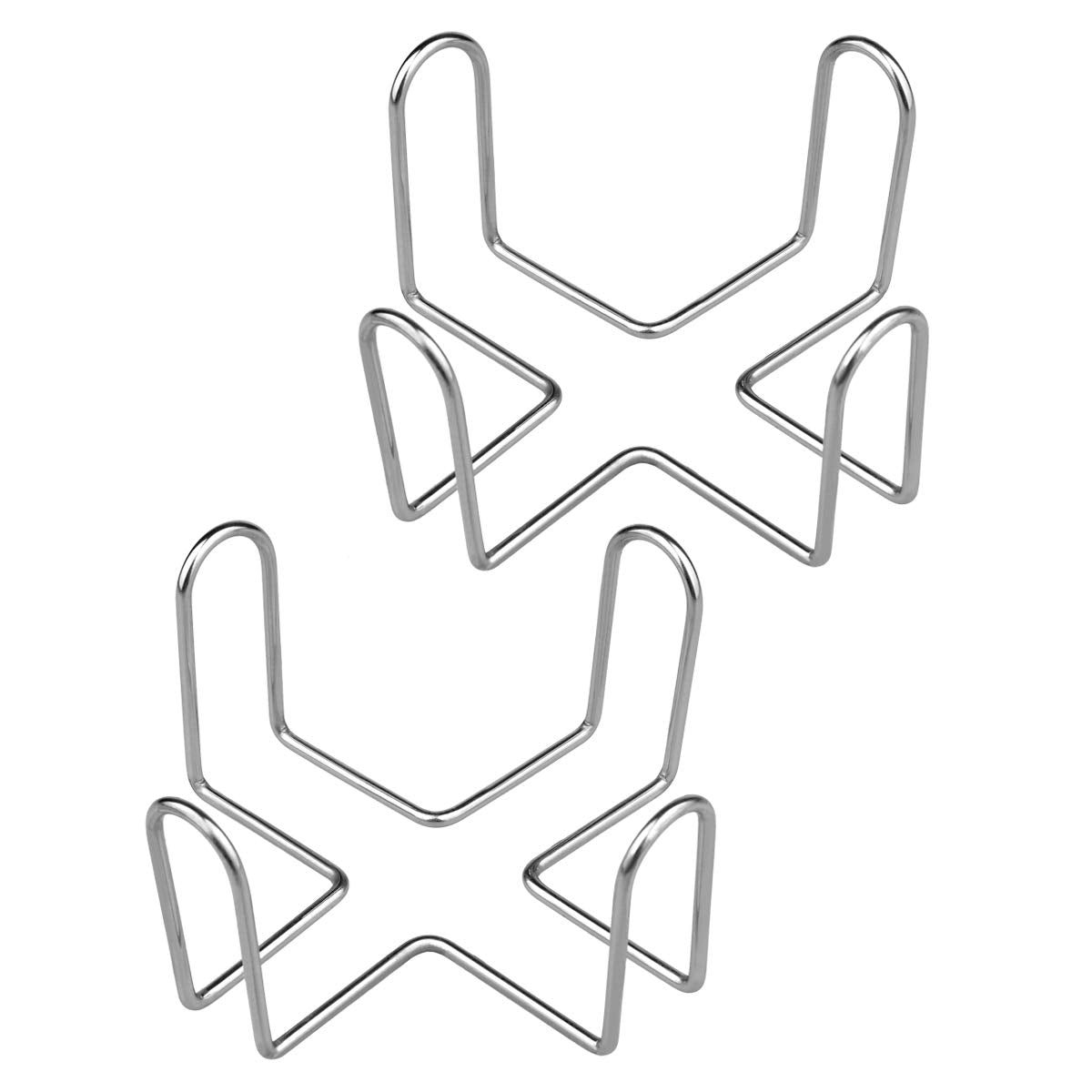 Iziusy 2 Pieces 4.5 Inch Stainless Steel Coasters Holder Storage For Both Round And Square Coasters, Hold Up 4 To 7 Coasters