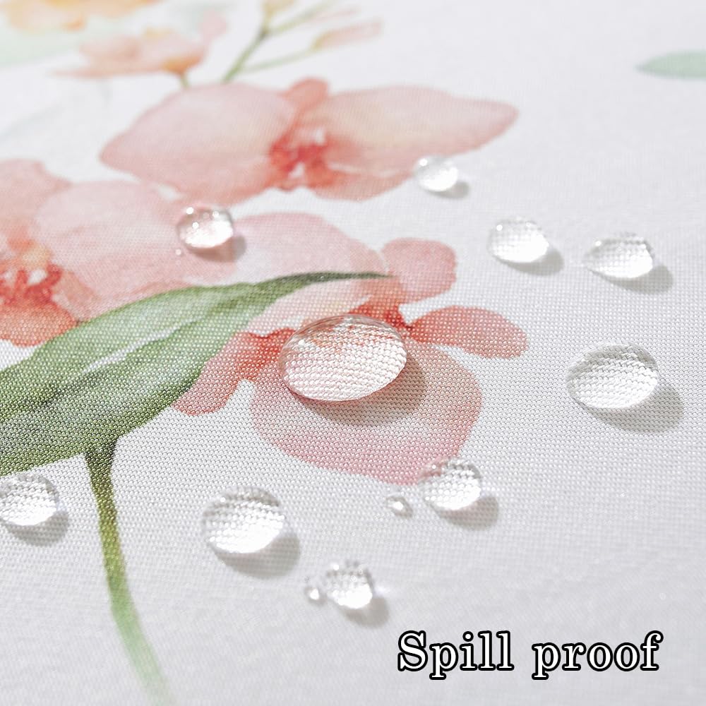 Matirug Spring Summer Tablecloths Rectangle 52X70 Inch, Spill Proof Watercolor Floral Table Cloth,Washable Wrinkle Free Print Gr