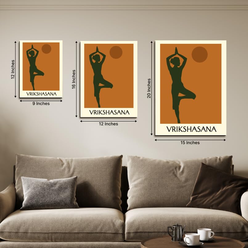 Chalk My Theme Vrikshasana Quote Boho Wall Decor Home Decor, Living Room, Bedroom, Cafe, Room Painting For Wall Decoration -9 x