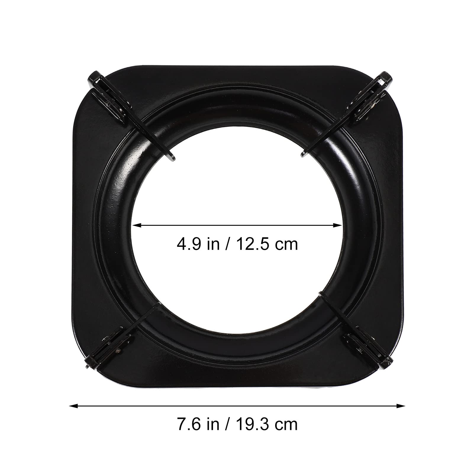 Solustre Square Cast Iron Wok Wok Pan Support Gas Cooker Pot Holder Hob Cooker Pan Holder Stand Non-Slip Cast Iron Wok Support S