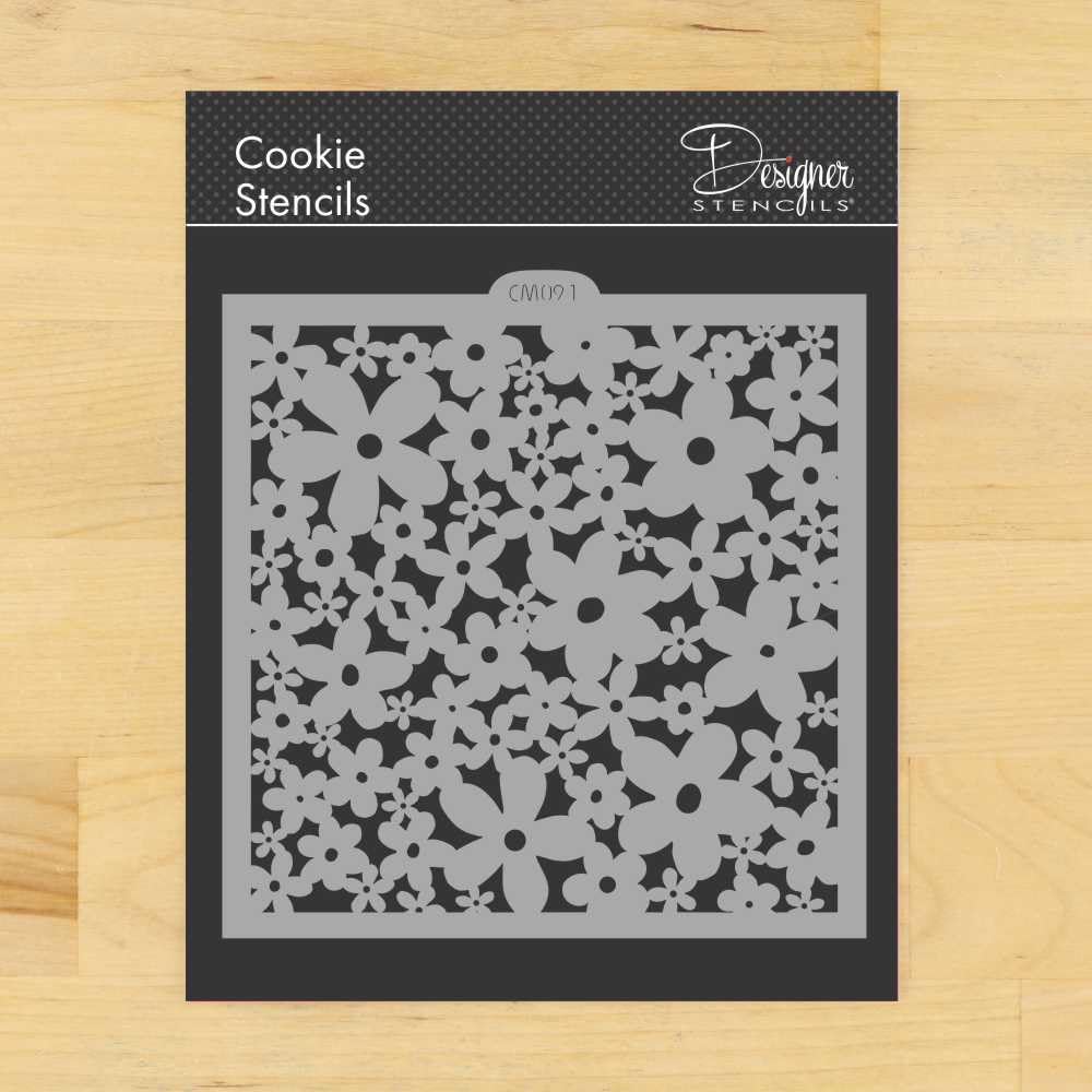 Daisy All-Over Cookie And Craft Stencil Cm091 By Designer Stencils