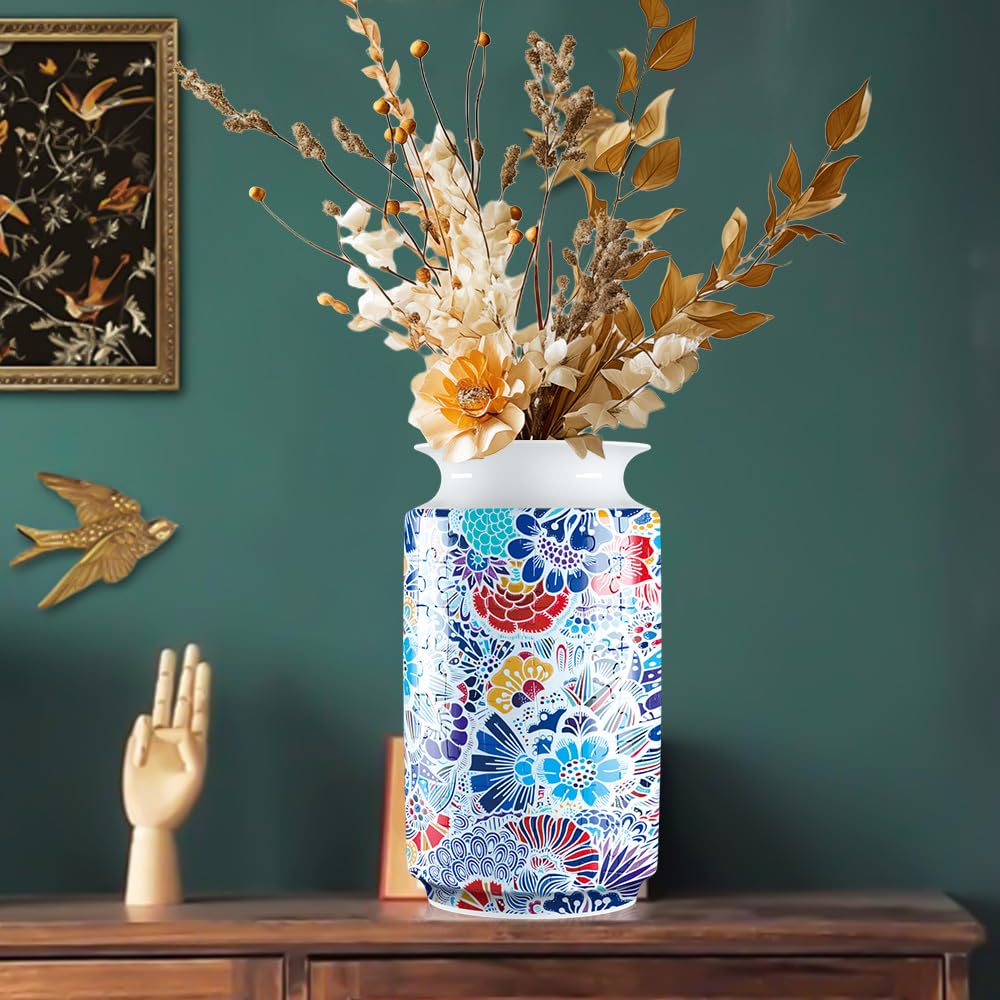 3D Puzzle Vase Unique Flower Vase for Adults Made by 162 Curved Plastic Puzzle Pieces, Vases for Flower Home Creative Gift for P