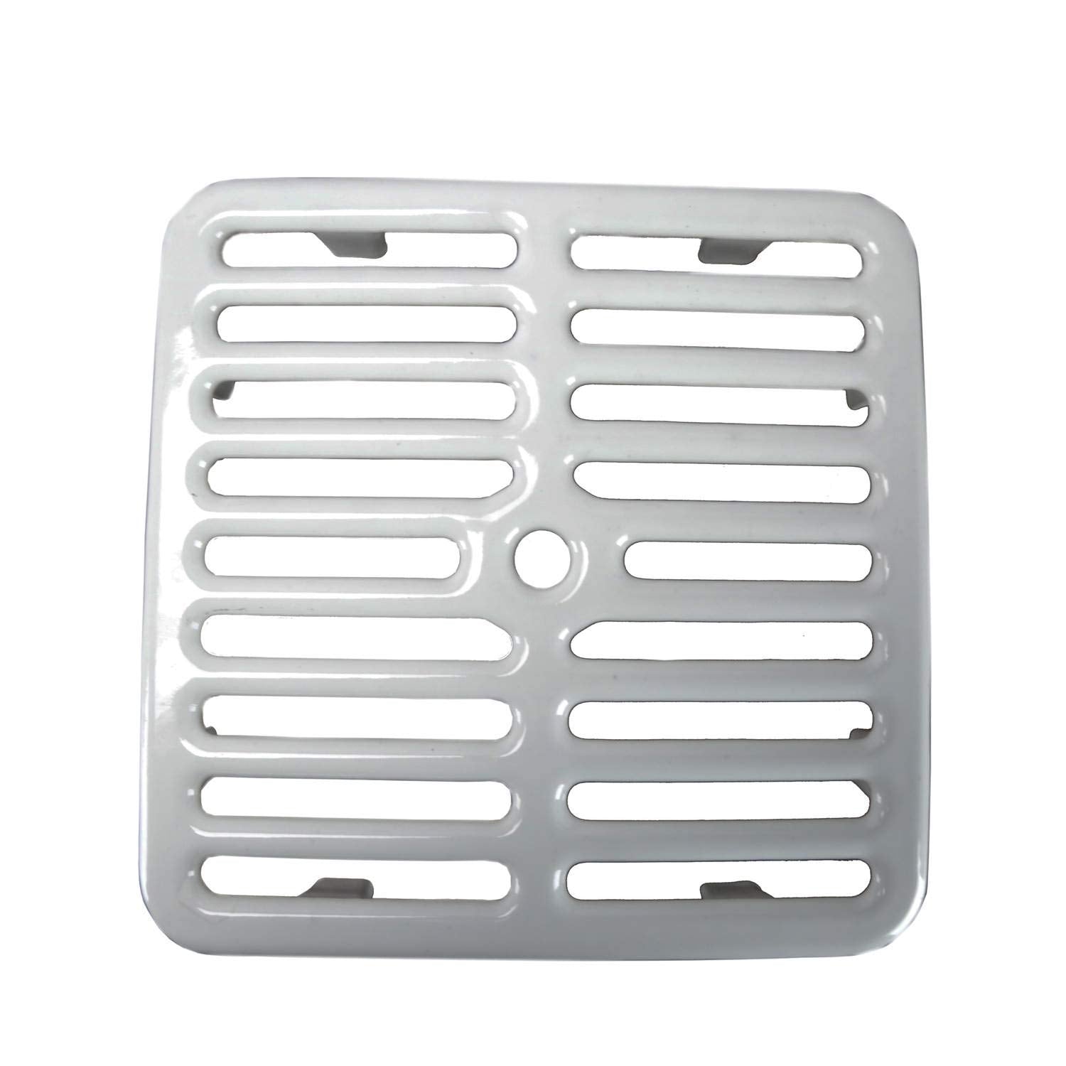 GSW Cast Iron Porcelain Floor Sink Top Grate with Ceramic Surface FSTF, 9? x 9? x 1  Perfect for Restaurant, Bar, 