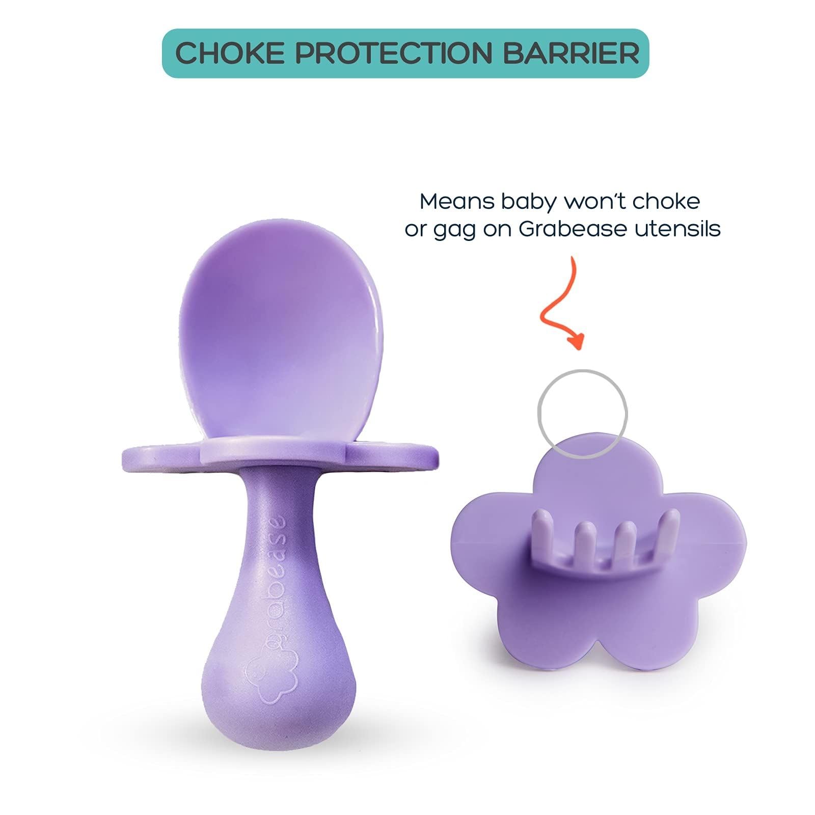 Grabease Toddler Forks Baby Feeding Set Baby Utensils Baby Fork, Plastic - BPA-Free & Phthalate-Free for Baby & Toddler, 1 Set,