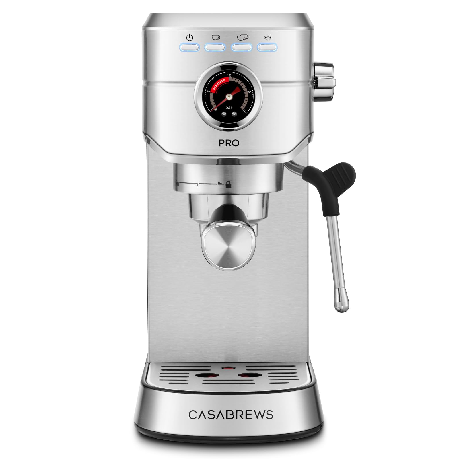 CASABREWS 5418 PRO Espresso Machine 20 Bar, Upgraded Espresso Maker with Powerful Steam Milk Frother, Stainless Steel Coffee Mac