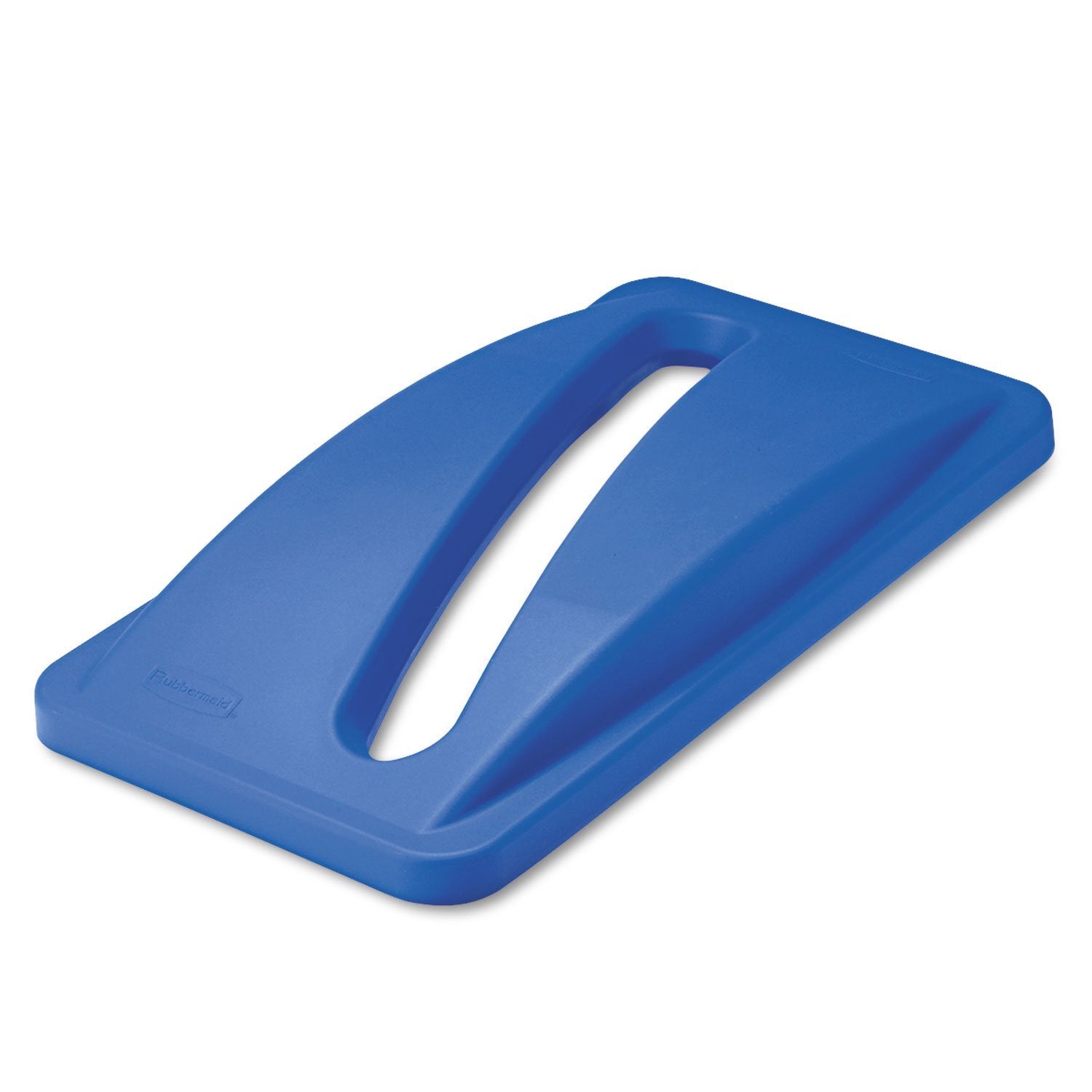 Rubbermaid Commercial Products Blue Recycle Trash Can Paper Recycling Lid, For Use With Slim Jim Recycling Bins