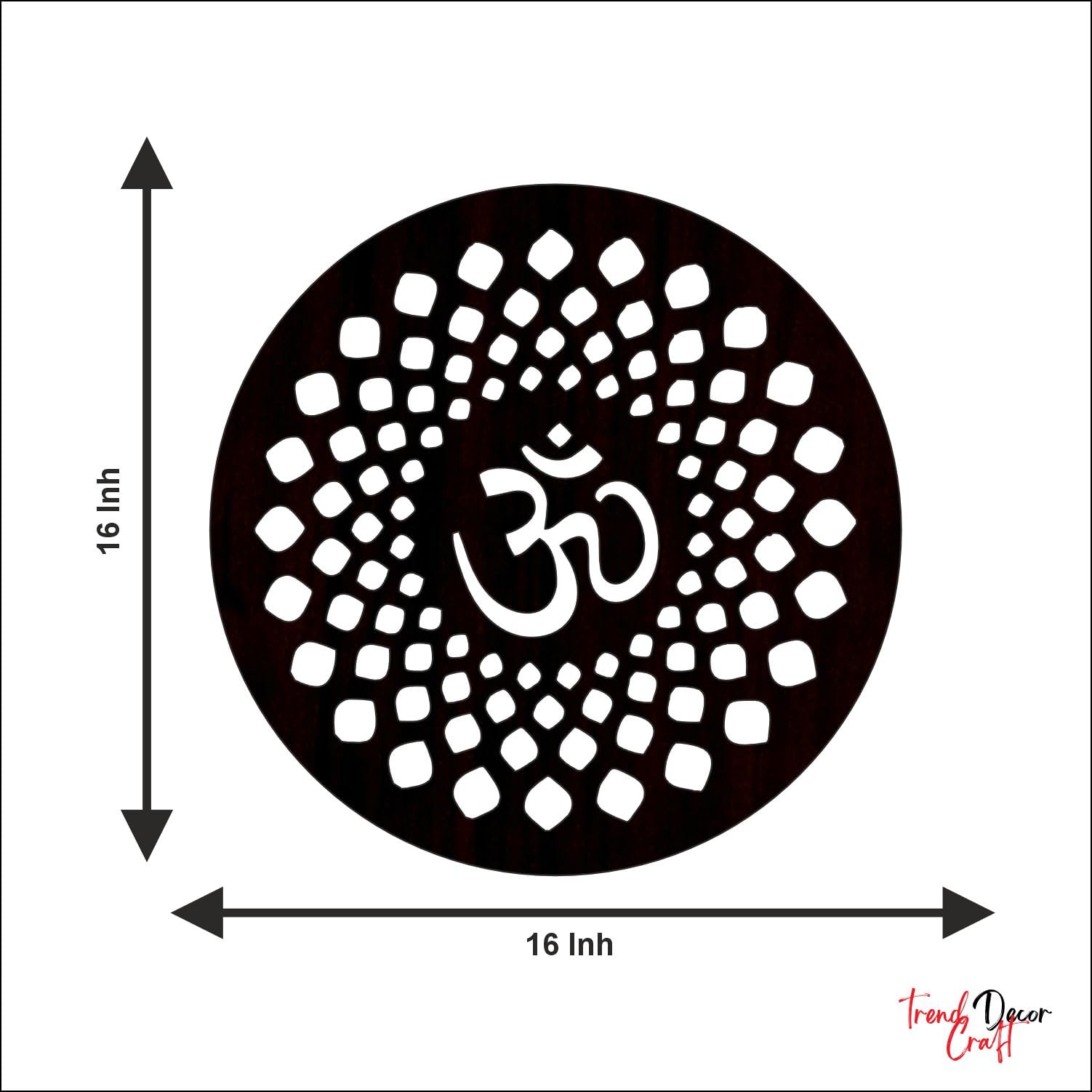 Trenddecor Craft - In Om Mandala Wall Light Led Light Wall Decor For Living Room, Bedroom, Yoga Room, Meditation Room (16 X 16 I