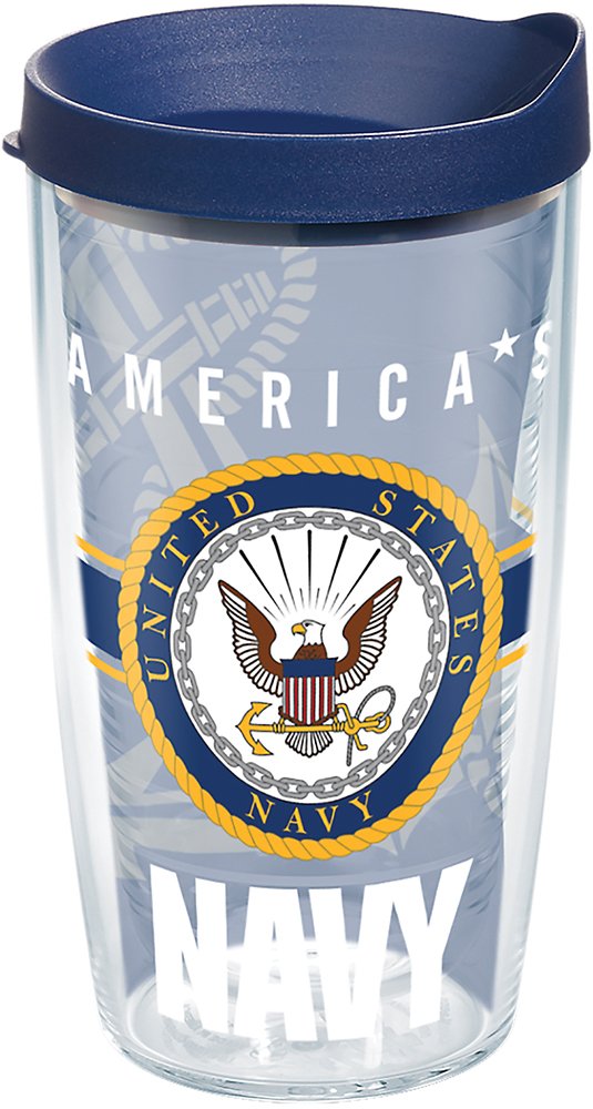 Tervis Navy Made In Usa Double Walled Insulated Tumbler Travel Cup Keeps Drinks Cold & Hot, 16Oz, Pride