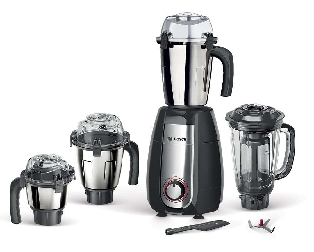 Bosch Truemixx Pro 1000 W Mixer Grinder 4 Jar Black Mgm8844Bin