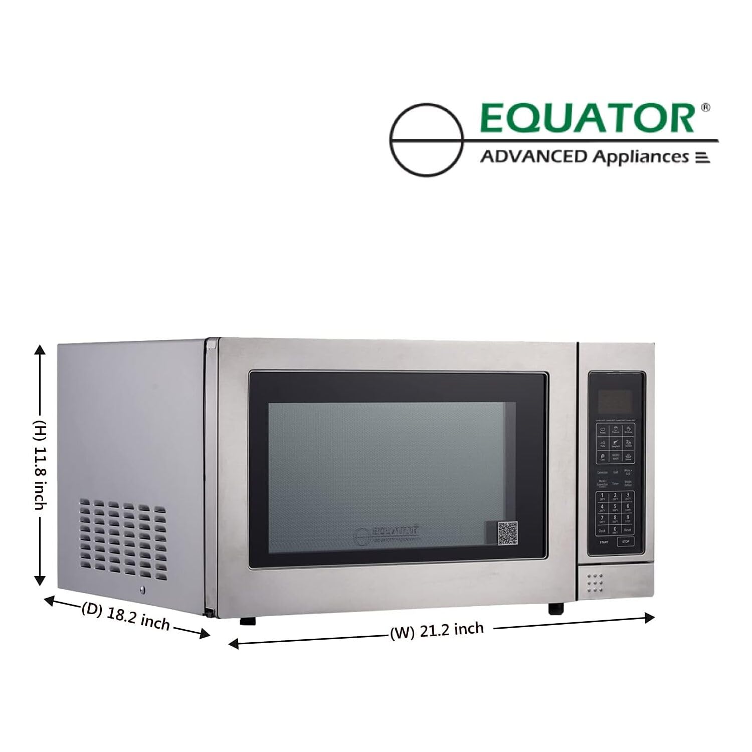 Equator Hybrid Microwave+Convection Oven+Grill 1.2Cf Stainless Freestanding Ss