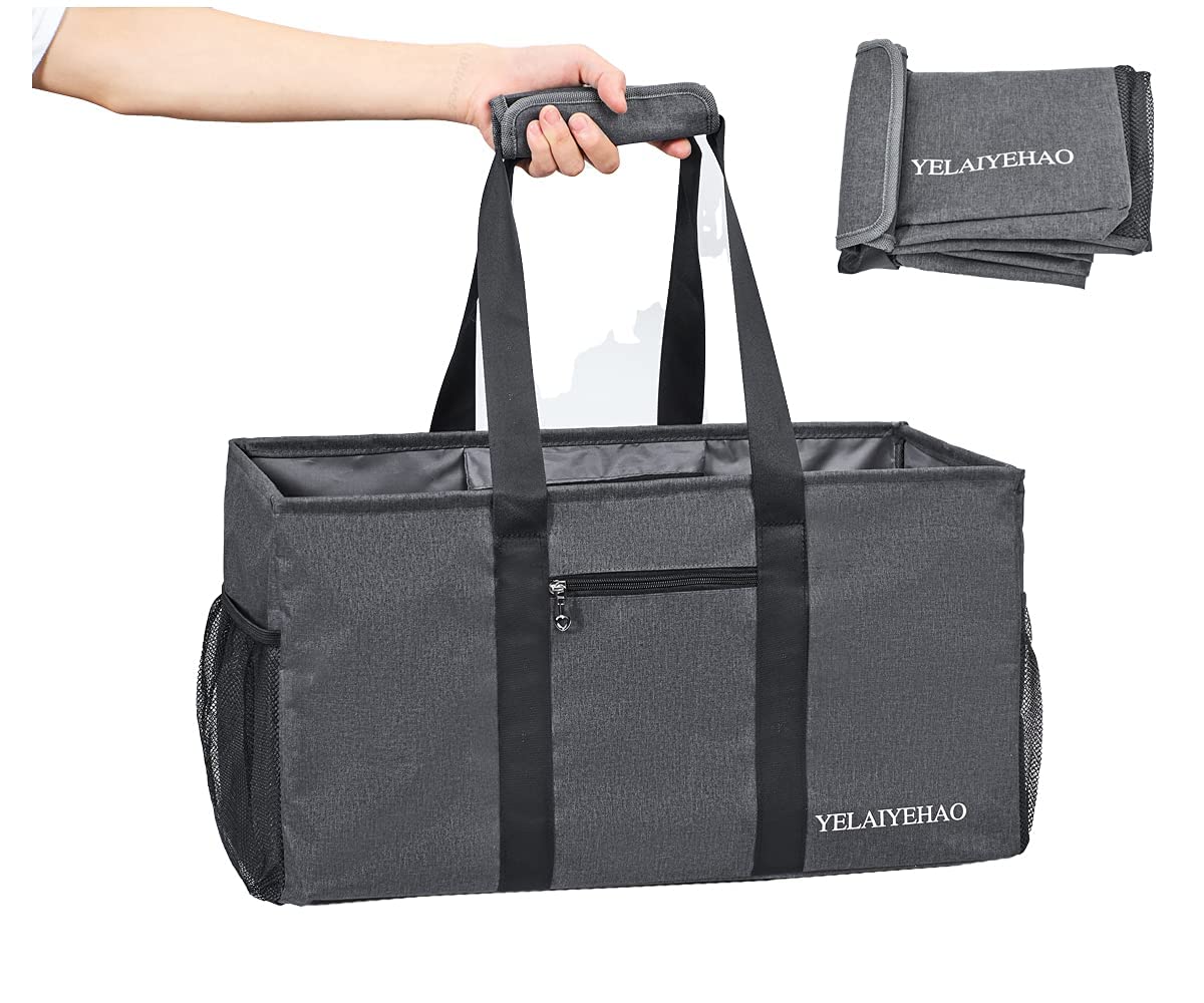 Yelaiyehao Large Utility Tote Bag, Foldable Collapsible Tote For Storage Pool Beachshopping Picnic Laundry Gym And Luggage